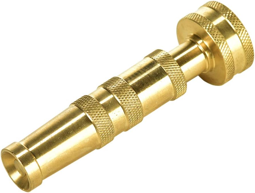 Heavy-Duty Brass Hose Nozzle, Adjustable Twist Hose Nozzle, Jet Sweeper Nozzle, Garden Sprayer - Image 4