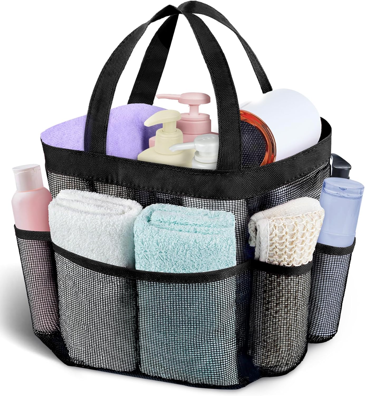 Mesh Shower Caddy Portable, Quick Dry Hanging Shower Tote Bag for College Dorm Room Essentials, Large Capacity Shower Caddy Dorm for Bathroom Gym Swimming - Image 1