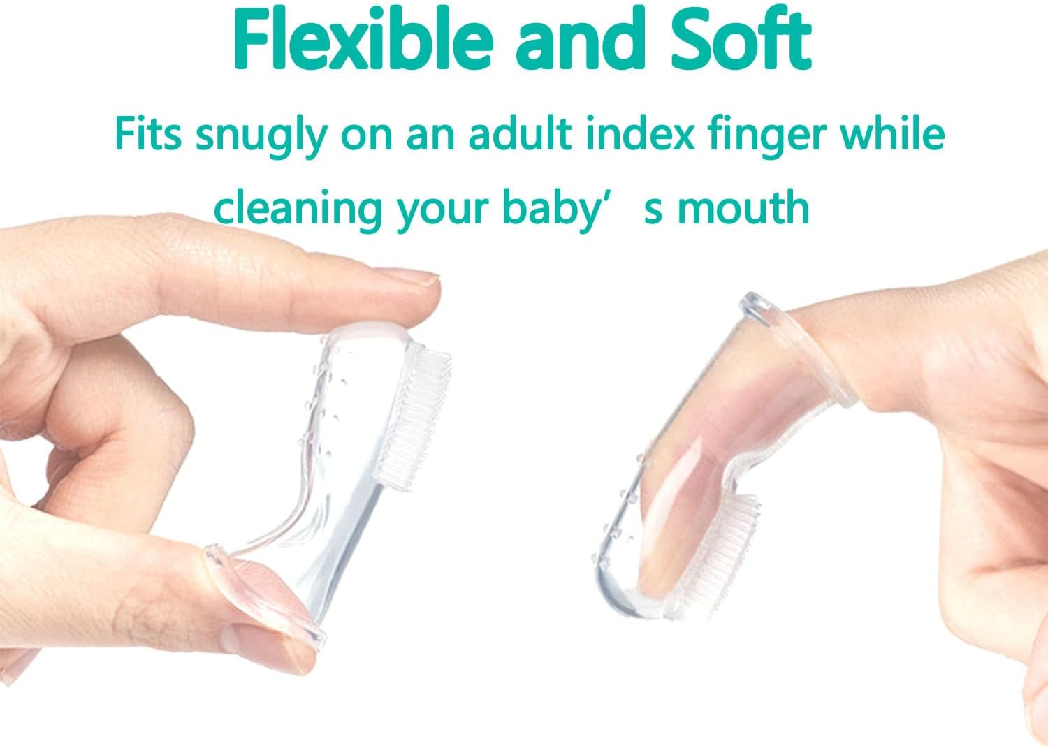 Baby Toothbrush Set, 6 Pcs Soft Infant Finger Toothbrush with 6 Boxes, Neorns Toddler Silicone Baby Tooth Brush 0-6 Months 6-12 Months - Image 4