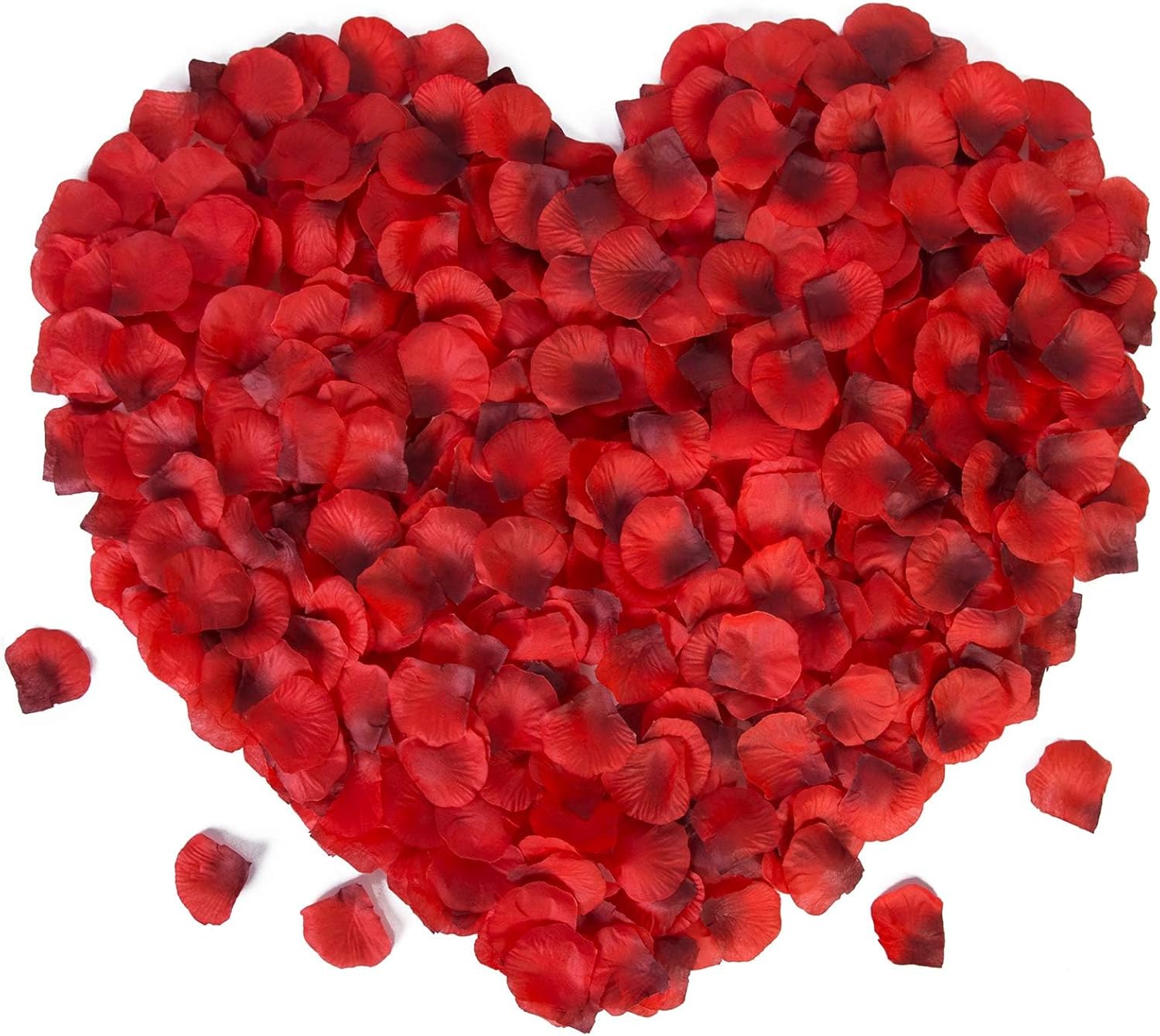 3200 Pcs Artificial Rose Petals for Romantic Night, Fake Rose Flower Petals for Wedding, Party, Valentines Day Decorations for The Home (Dark Red) - Image 3