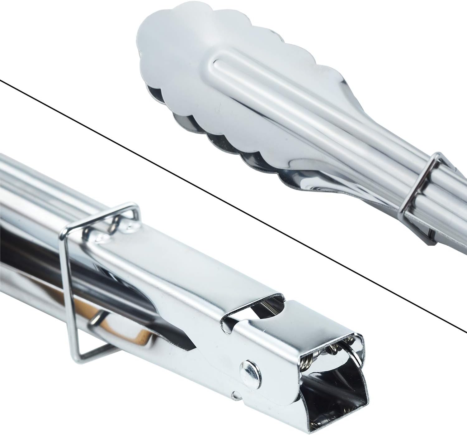 Stainless Steel Serving Tongs Grilling Tongs for Cooking Camping Barbecue (12-Inch 3 Pieces) - Image 4