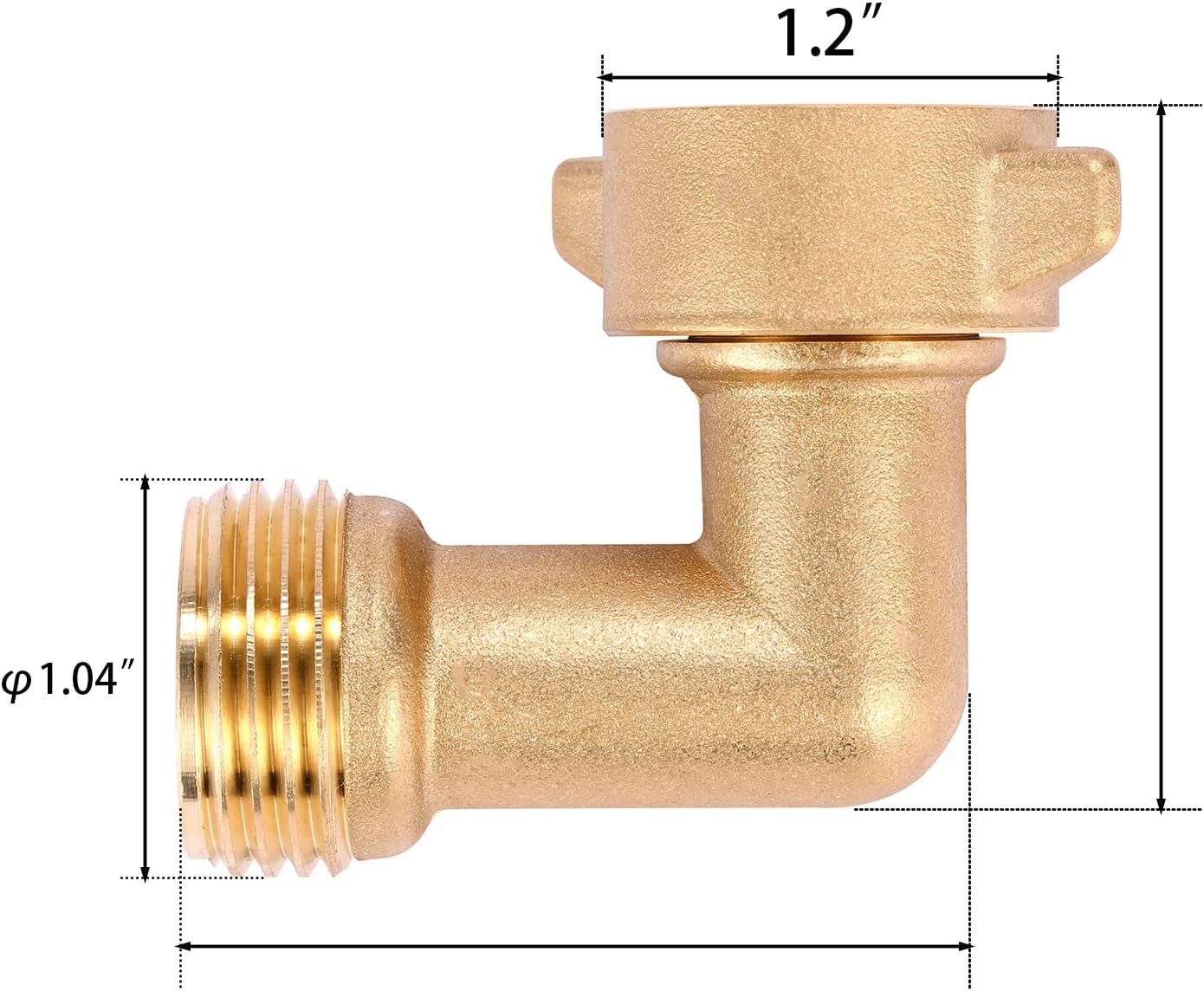 2 Pack Garden Hose Elbow Connector 90 Degree, 3/4