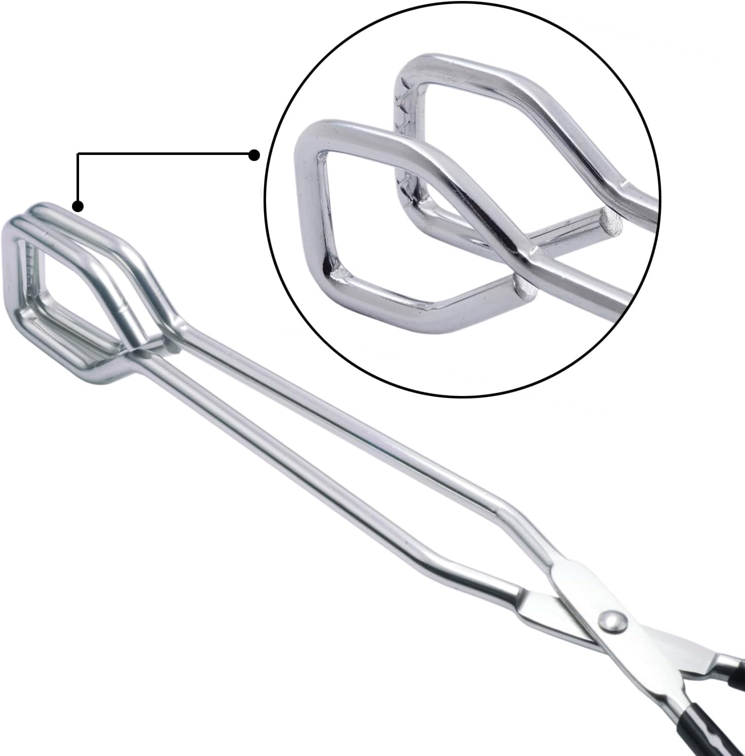 10-Inch Heavy Duty Stainless Steel Kitchen Scissor Tongs, Set of 2 - Image 2