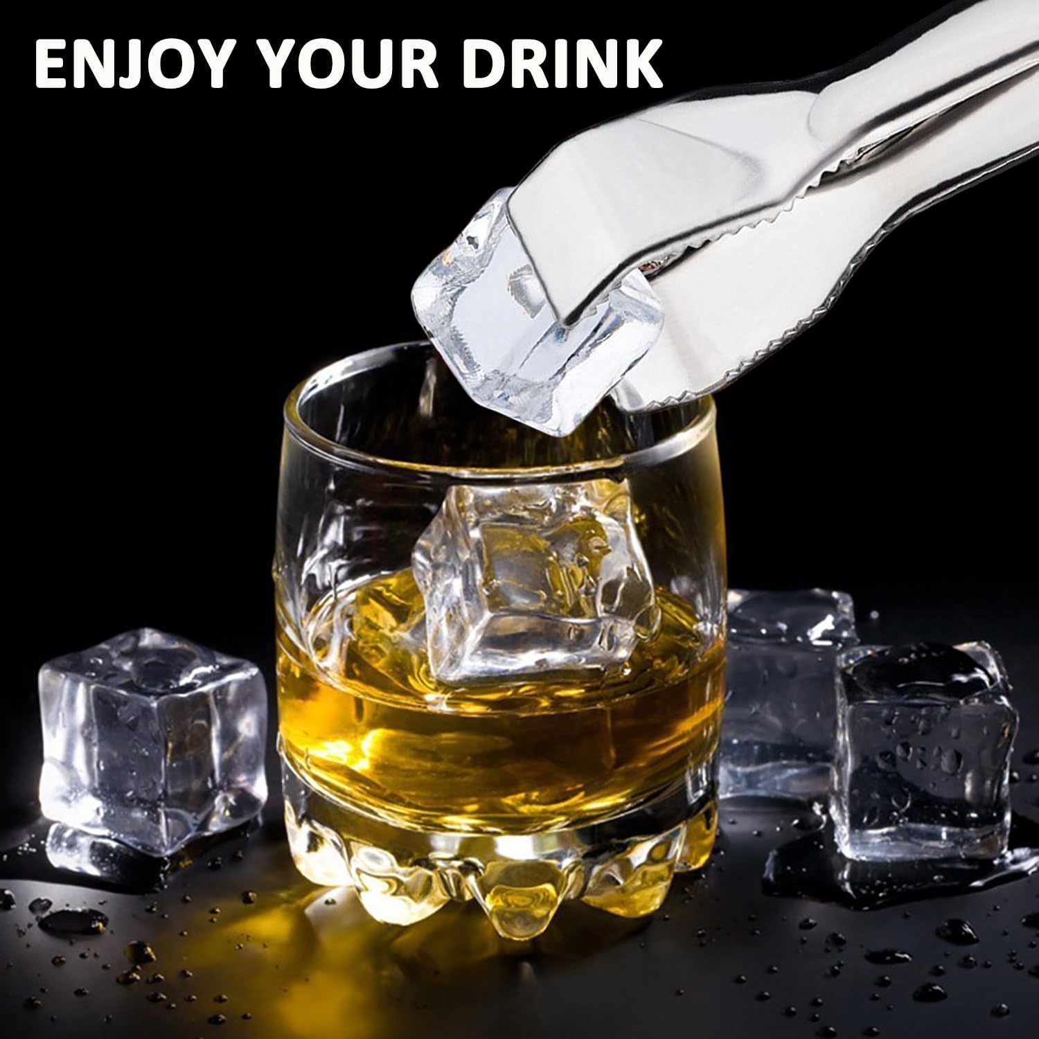 Ice Tongs for Ice Bucket 6-3/4 Inch - Premium 18/8 Stainless Steel Ice Tongs with Teeth for Ice Sugar Cubes Tea Party Coffee Bar Serving - Image 5