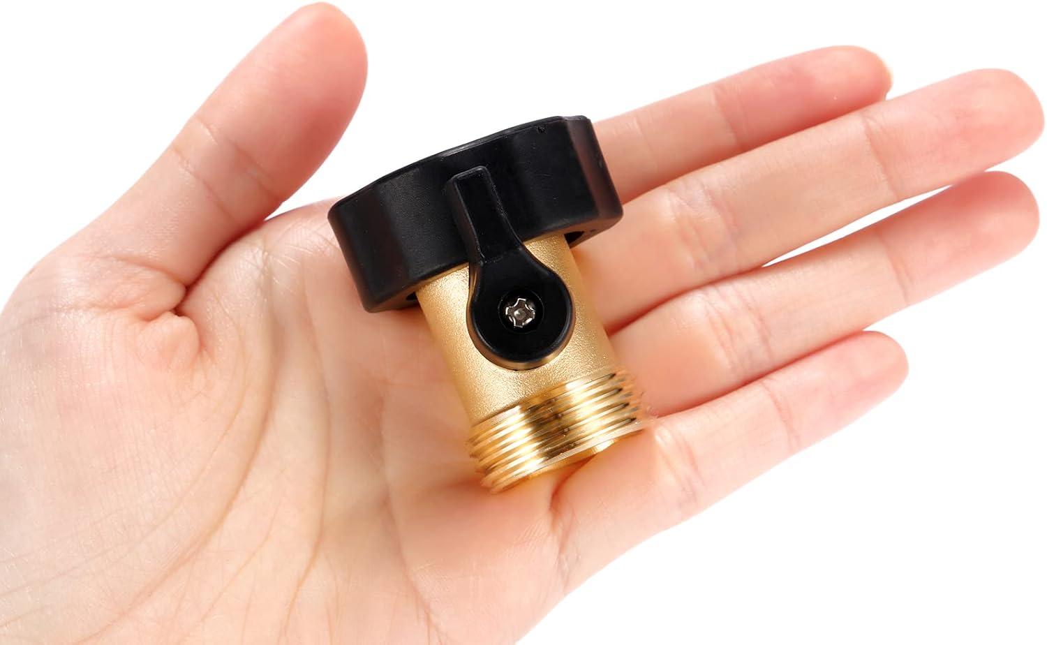 Water Hose Shut Off Valve, 2 Pack Heavy Duty 3/4 Inch Solid Brass Garden Hose Connector - Image 6
