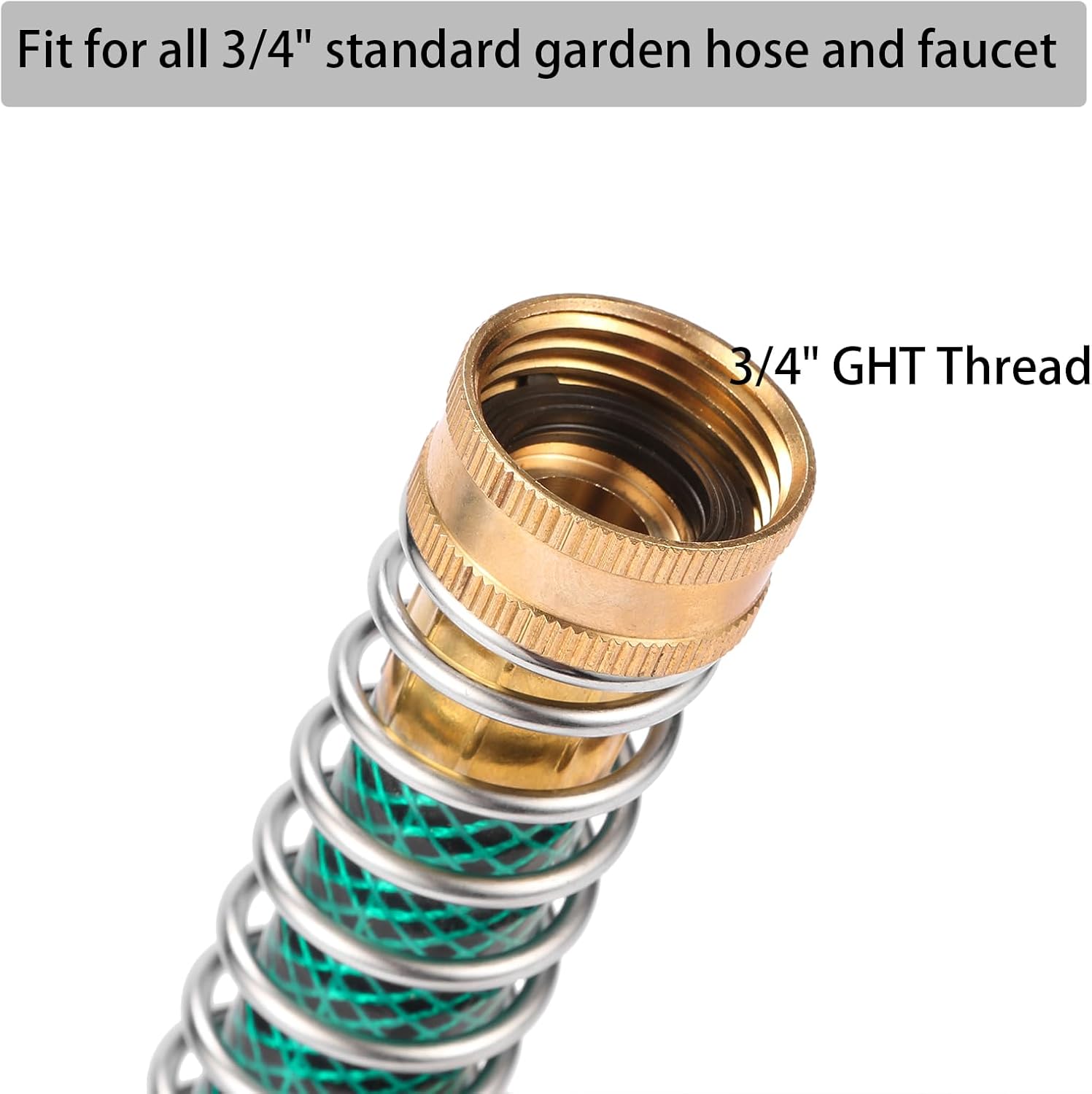 Garden Hose Extension Adapter, Hose Kink Protector with Coil Spring, 2 Pack - Image 4