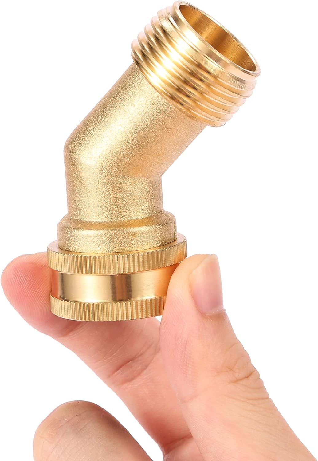 45 Degree Garden Hose Elbow, Eliminates Stress and Strain On RV Water Intake Hose Fittings, 3/4