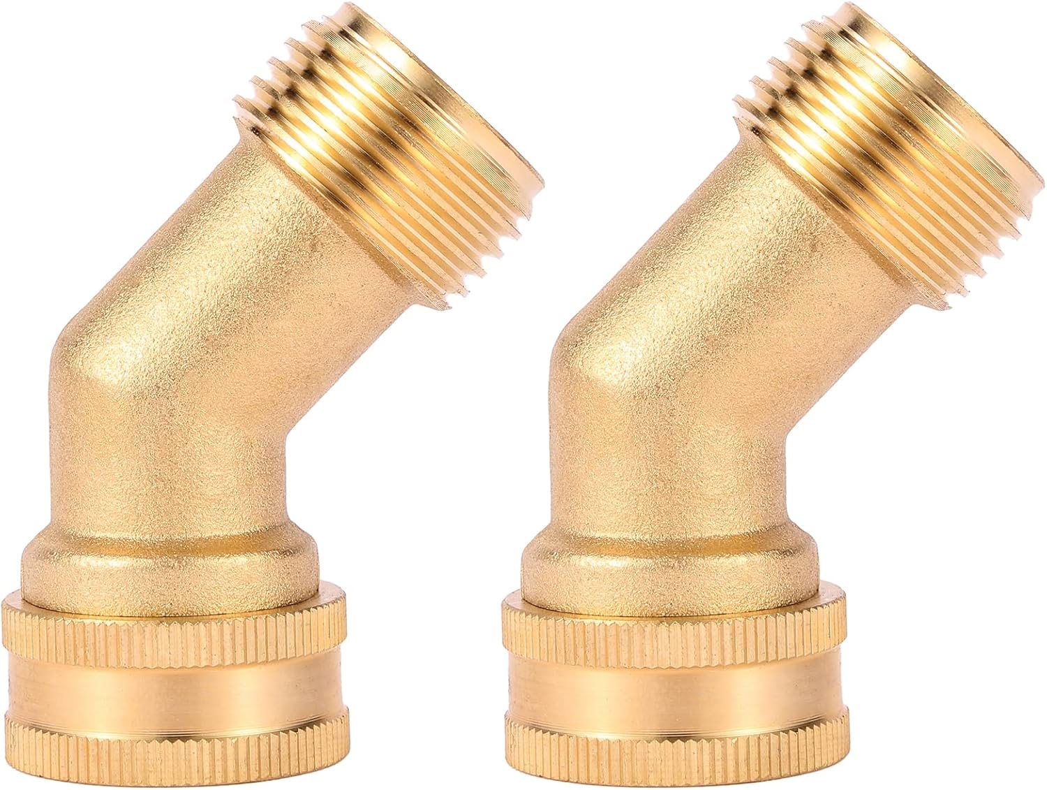 45 Degree Garden Hose Elbow, Eliminates Stress and Strain On RV Water Intake Hose Fittings, 3/4