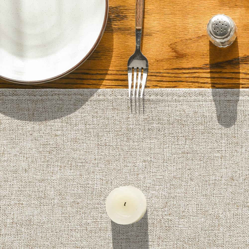 Light Brown Table Runner, Seasonal Fall Washable Kitchen Dining Table Decoration for Home Party Decor 13x72 Inch - Image 8