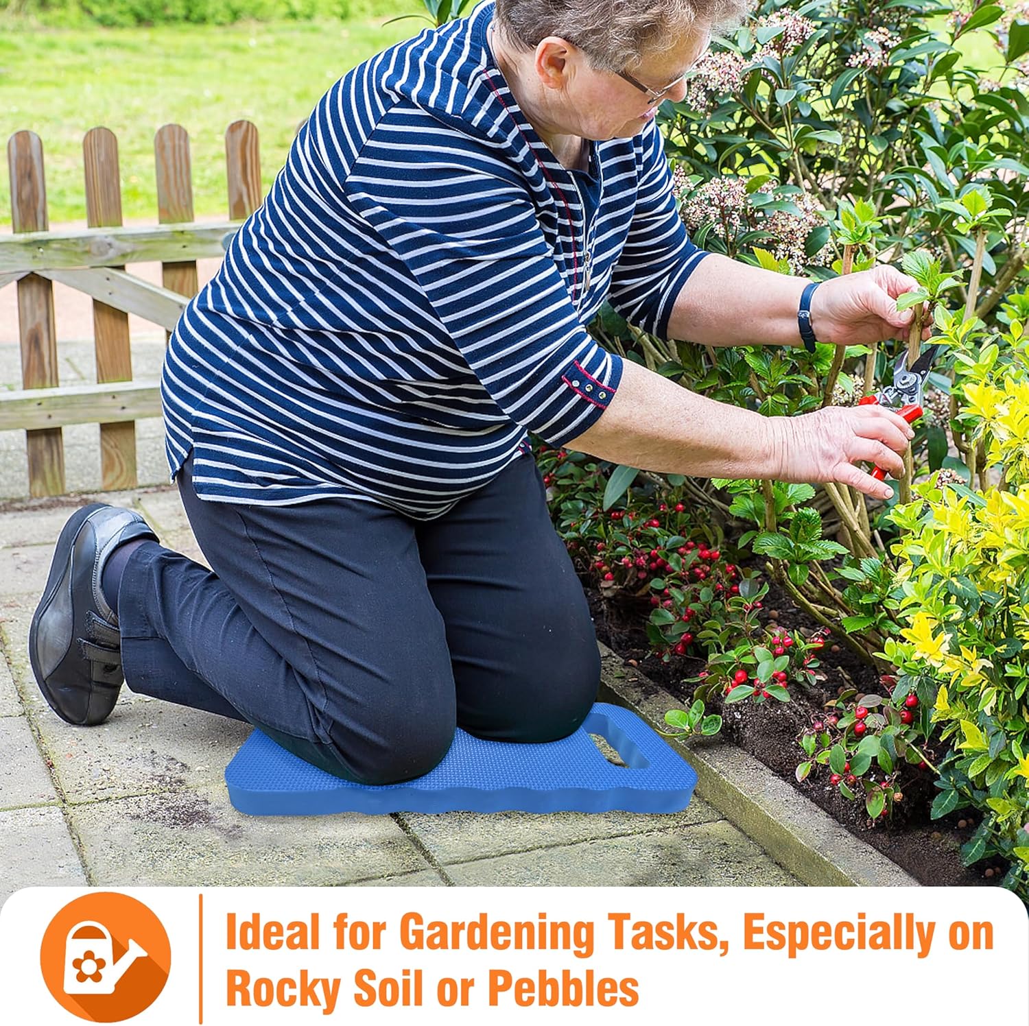 Garden Kneeling Pad - for Gardening, Baby Bath, Yoga, Pilates, Exercise, Blue - Image 5