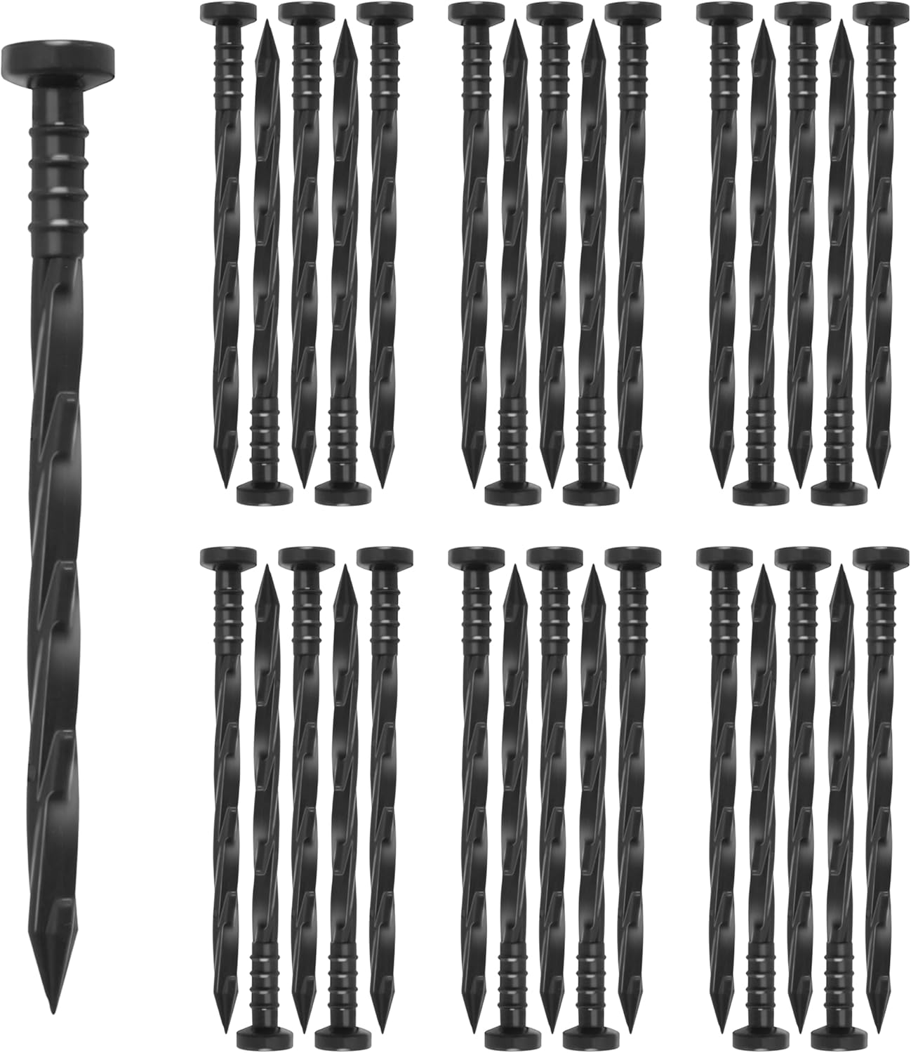 30 pcs Landscape Edging Anchoring Spikes, 6 inches Yard Lawn Paver Edging Stakes for Weed Barrier, Garden Fence, Artificial Turf - Image 1