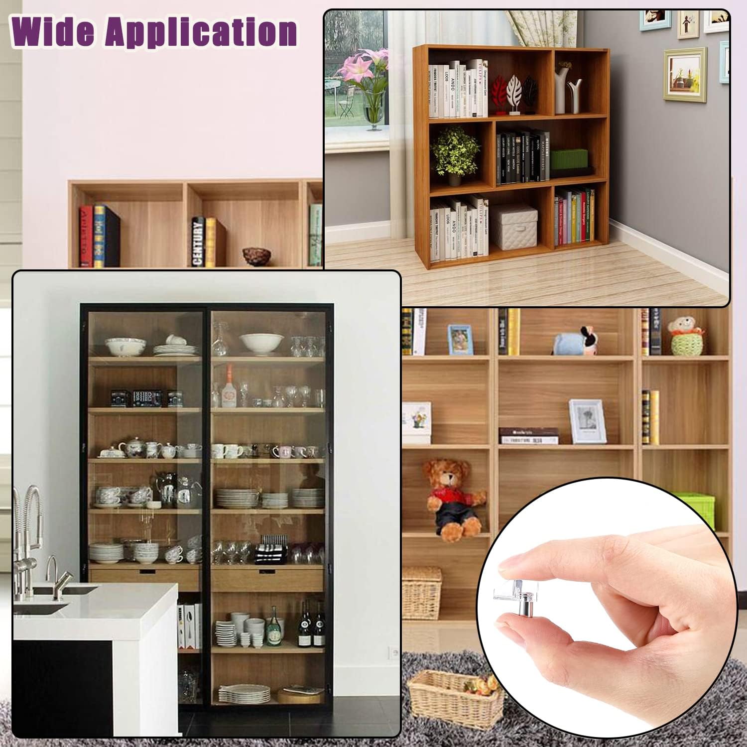 5 Millimeters Shelf Support Peg，Support Cabinet Shelf Pins，Clear Plastic Replacement Peg Cabinet Shelf Supports Pins for Kitchen Furniture Book Shelves Shelf Holder Locking Pins (20 Pieces) - Image 6
