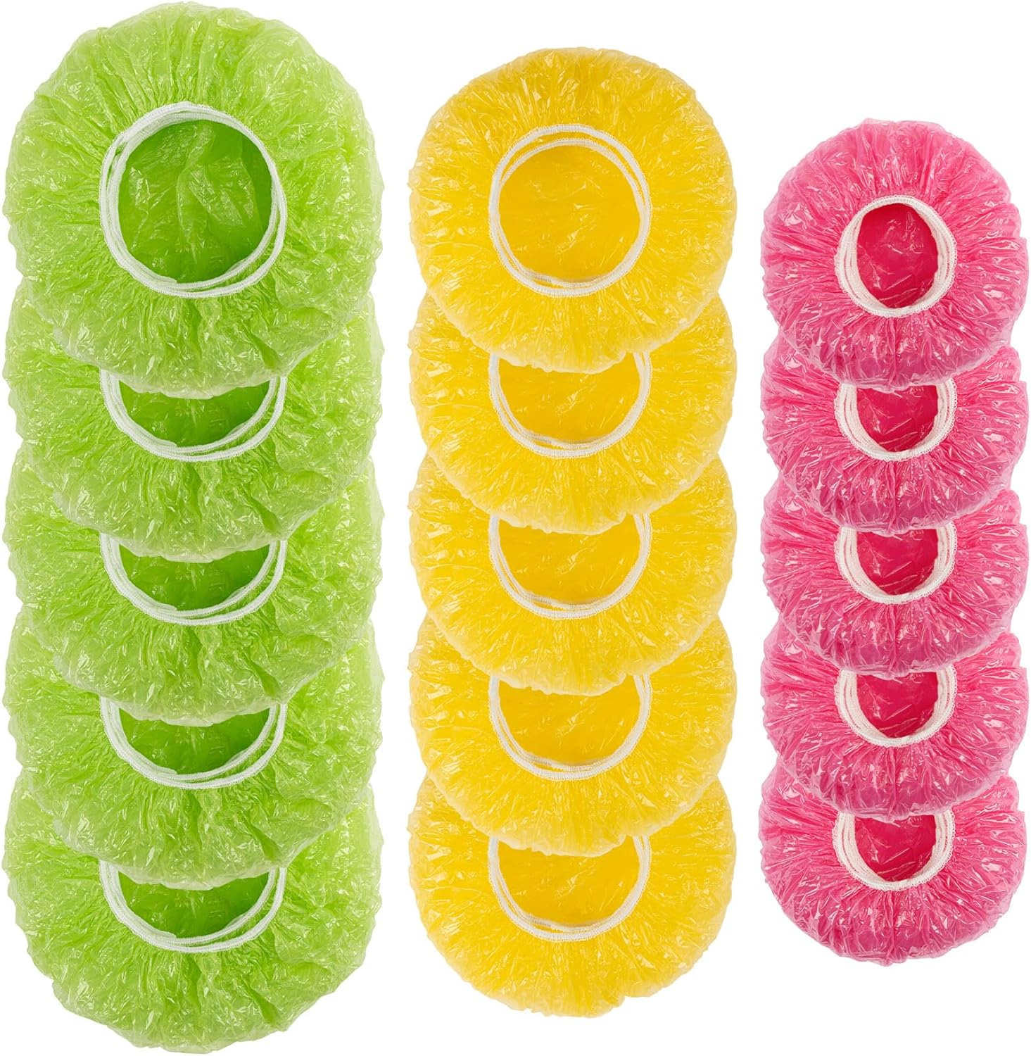 60Pcs Bowl Covers Reusable - Plastic Bowl Cover Elastic Fresh Keeping Bags Wrap Reusable Plastic Stretch Elastic Food Storage Covers Sourdough Baking Bread Proofing Rising（3 Sizes） - Image 1