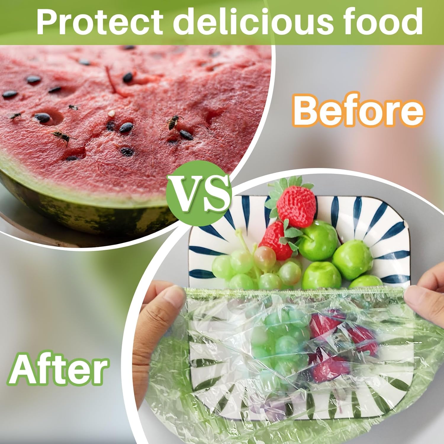 60Pcs Bowl Covers Reusable - Plastic Bowl Cover Elastic Fresh Keeping Bags Wrap Reusable Plastic Stretch Elastic Food Storage Covers Sourdough Baking Bread Proofing Rising（3 Sizes） - Image 5