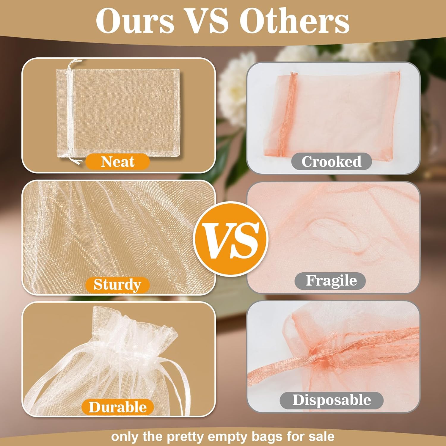 50 Organza Soap Bags for Packaging - Organza Gift Bags 5x7 for Homemade Soap Wedding Anniversary Souvenir Mesh Christmas New Year Party Favor Bags Small Pouches Gift Bags For Small Business White - Image 3
