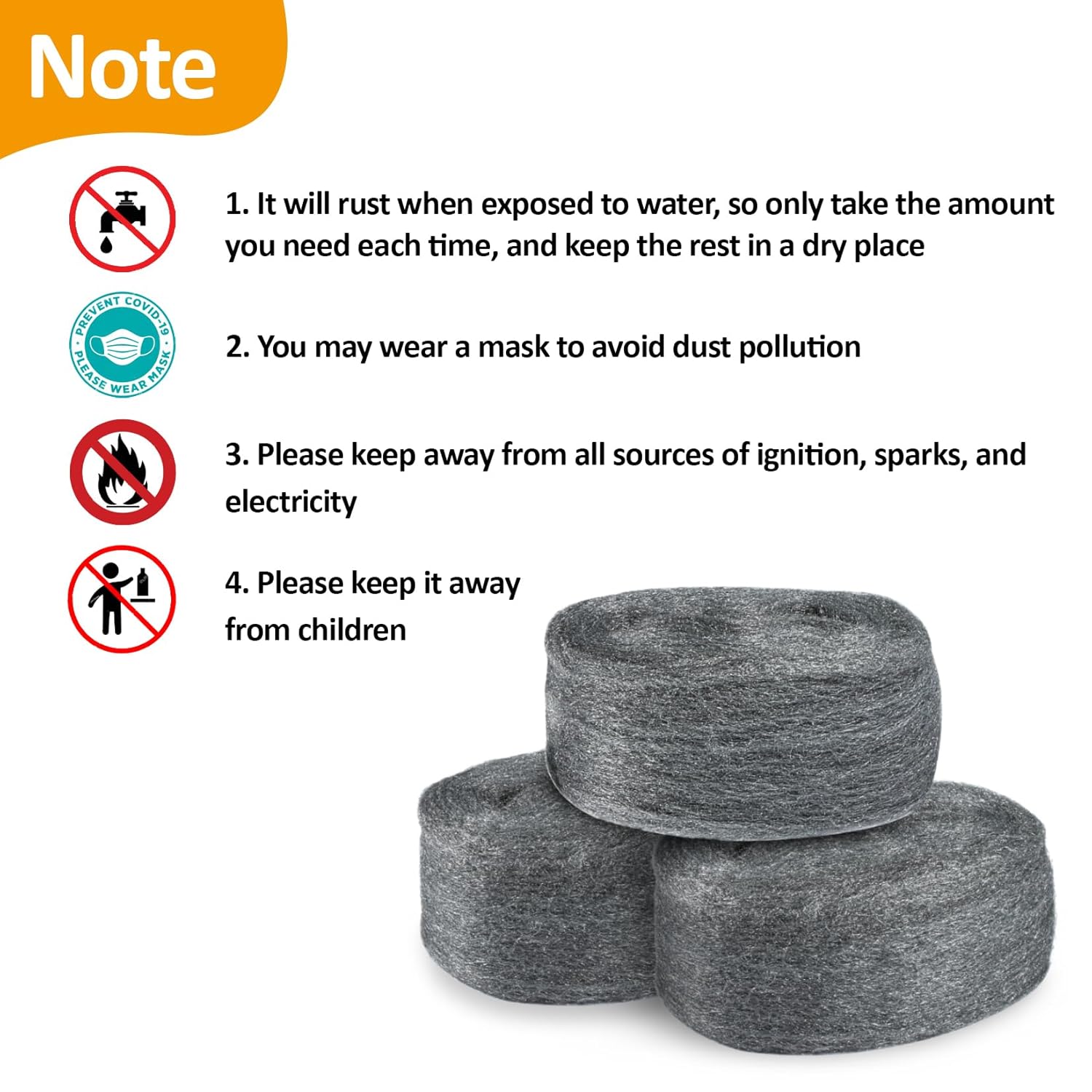 Steel Wool 0000 15oz(30ft) - 0000 Steel Wool for Glass Fine Steel Pads for Chrome or Wood Polishing Weep Hole Covers for Brick Walls Fill Fabric l Fabric Pad Mice Control - Image 7