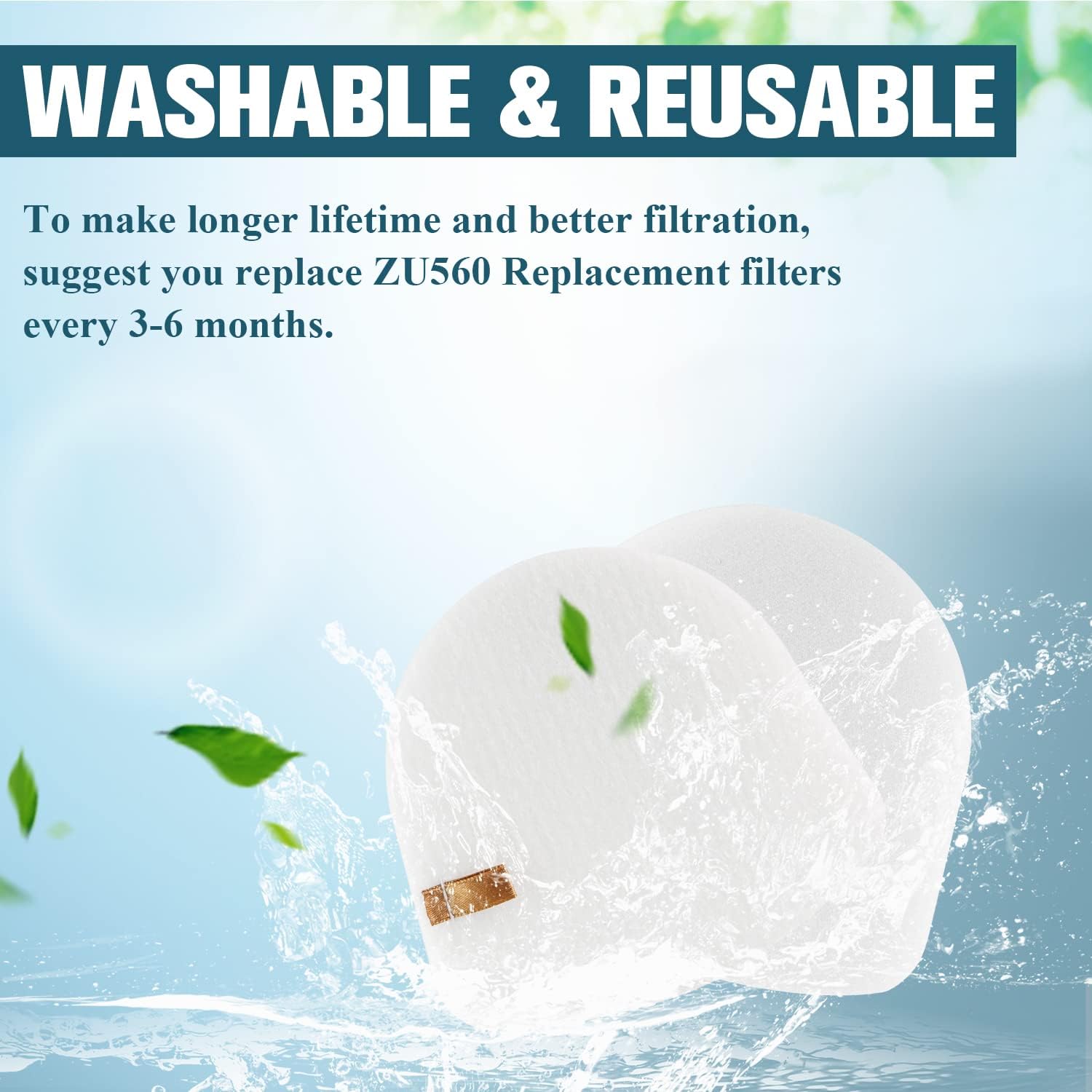 ZU560 Filter Replacement Compatible with Shar-k Rotator Navigator Zero-M Lift-Away Speed Upright Vacuum ZU560C, ZU561, ZU562, ZU572, UV572CCO, UV650, Replaces Part XFFK560, XHEPA560 - Image 3