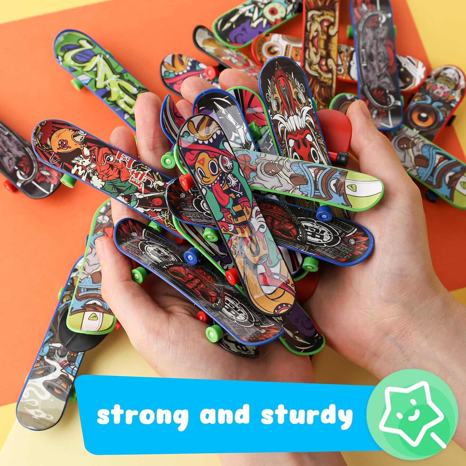 50 PCS Mini Finger Skateboards Party Favors, Easter Gifts & Beginner Practice Set for Kids & Adults, Finger Boards Toy, Easter Classroom Prizes Exchange Gifts - Image 4