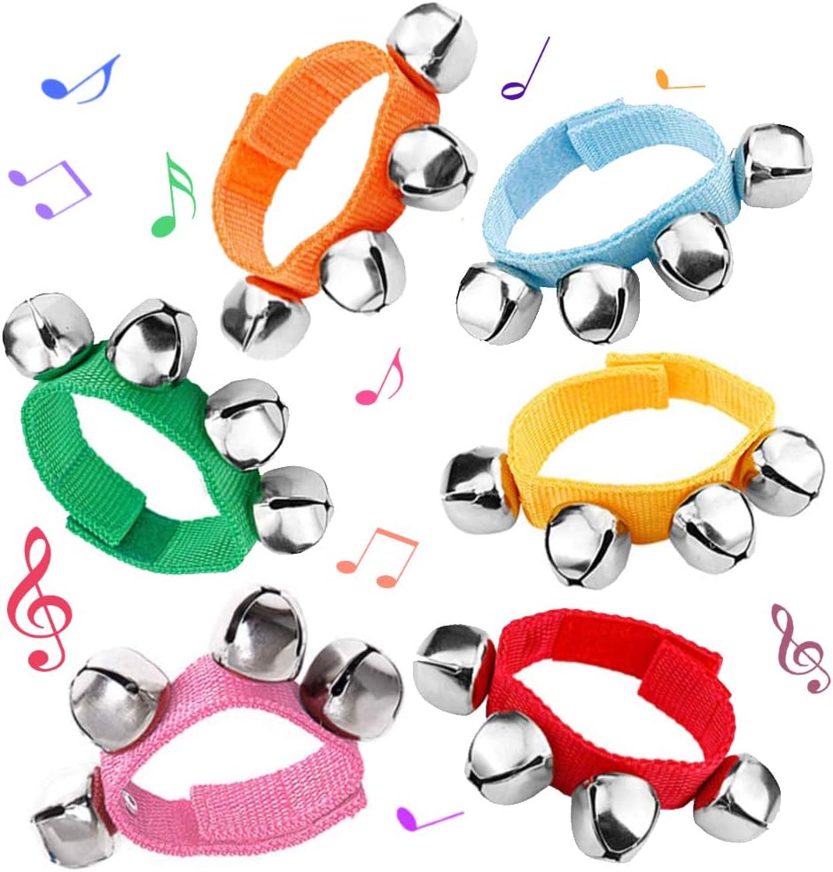 6 PCS Percussion Instruments, Wrist Bells Jingle Bells Musical Rhythm Toys - Image 1