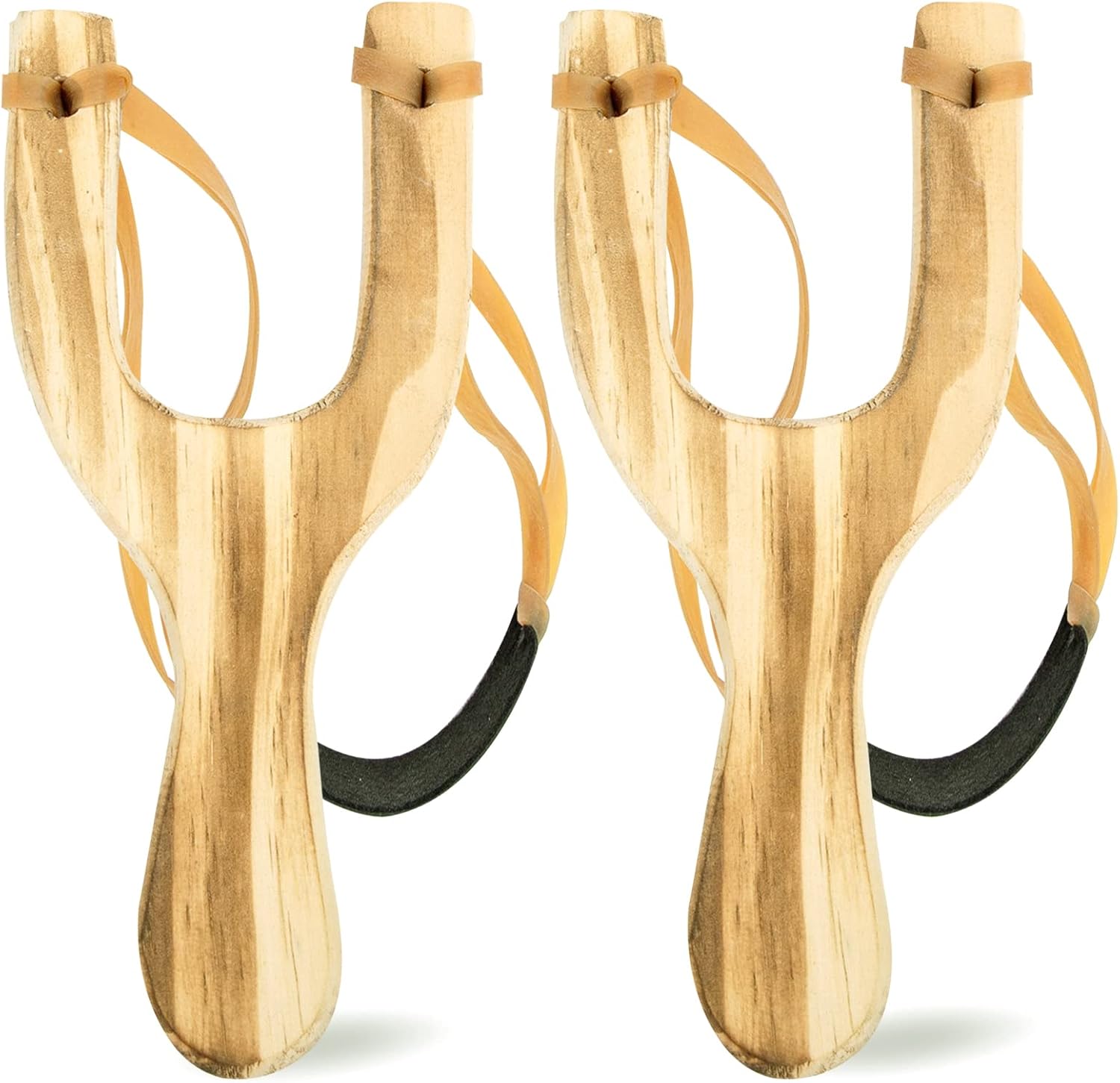 Wooden Slingshot, 2PCS Solid Wood Slingshot with Classic Construction for Outdoor Hunting Sports, Camping, Shooting, Hiking for Adults - Image 1