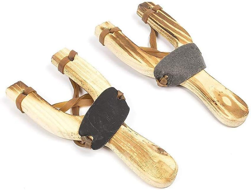 Wooden Slingshot, 2PCS Solid Wood Slingshot with Classic Construction for Outdoor Hunting Sports, Camping, Shooting, Hiking for Adults - Image 3