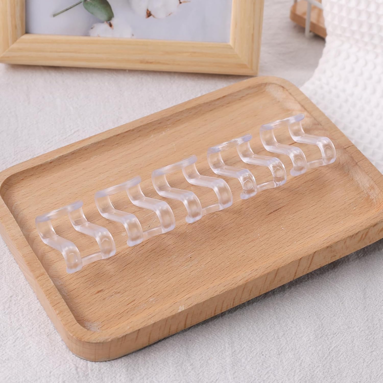 Hanger Hooks Space Saving, 60PCS Clothes Hanger Connector Hooks Closet Space Savers for Hanging Clothes, Clear - Image 5