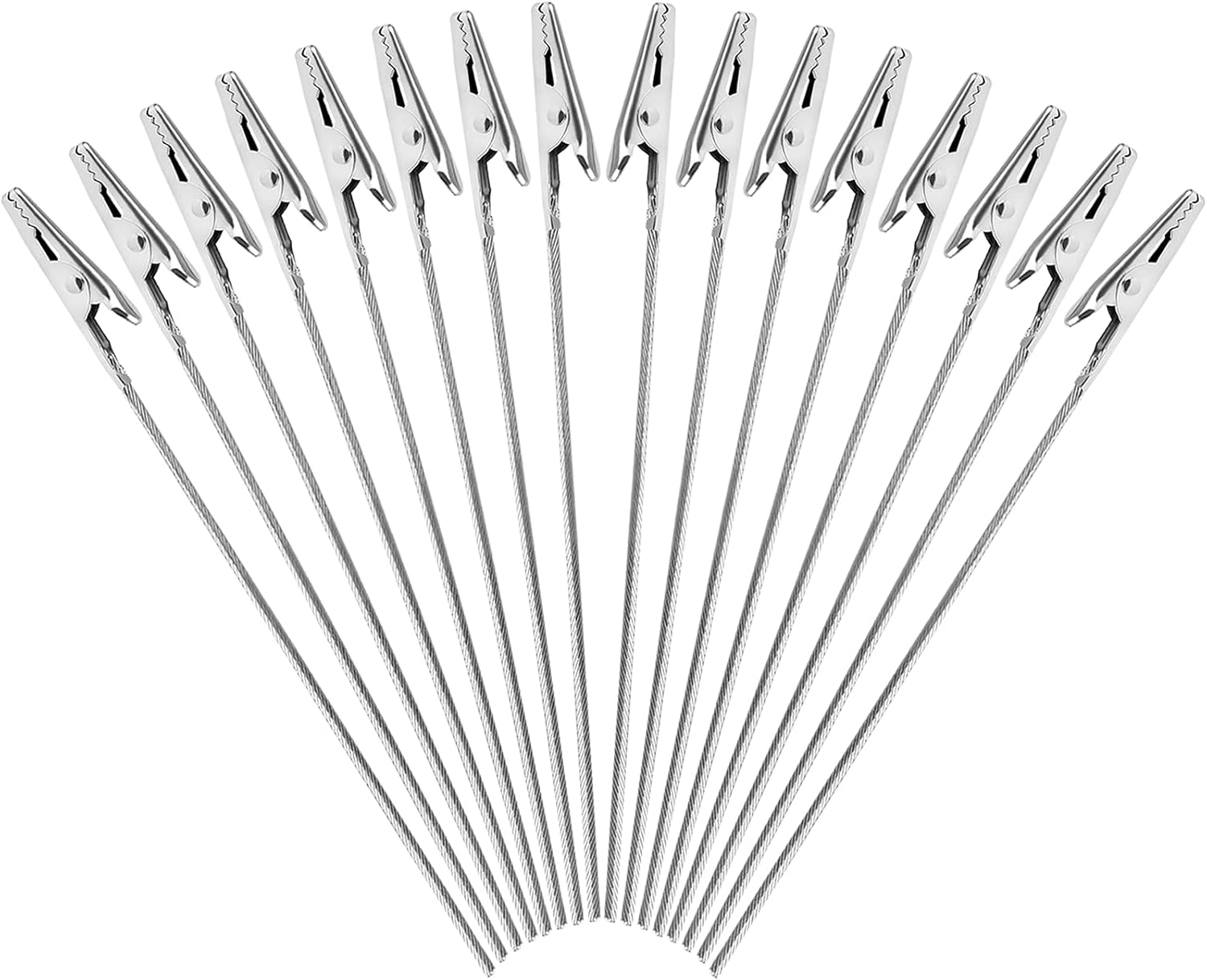 40 PCS l Wire Long-Tailed Alligator Clamp Photo Clip Holder - Alligator Clips for Crafts, DIY Card, Photo, Memo Holder (6inch/150mm) - Image 1