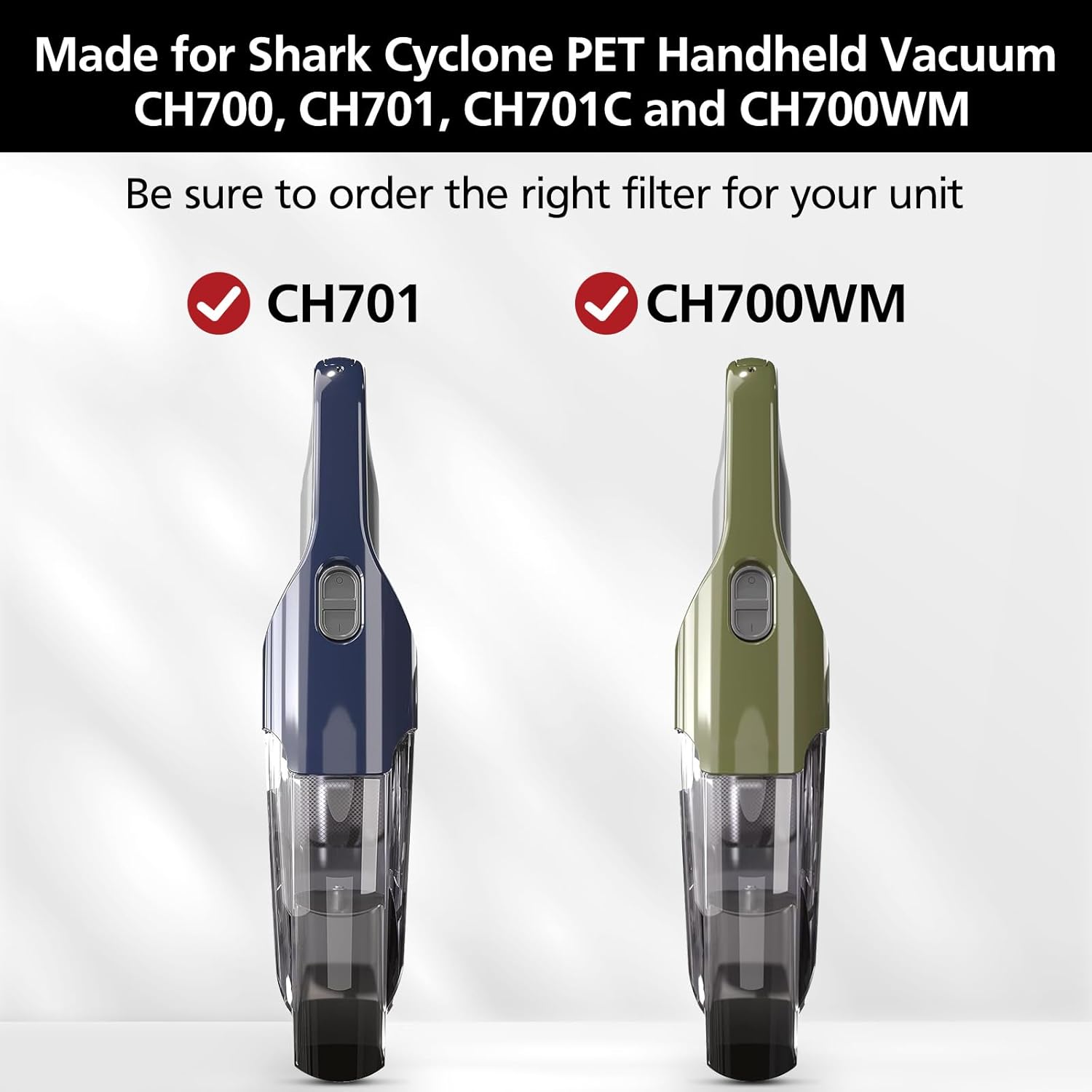 6 Pack CH701 Vacuum Filter Replacement Compatible with Shark Cyclone PET Handheld Vacuum CH700, CH701, CH701C and CH700WM, Compare to Part# XDCFCH700 - Image 3