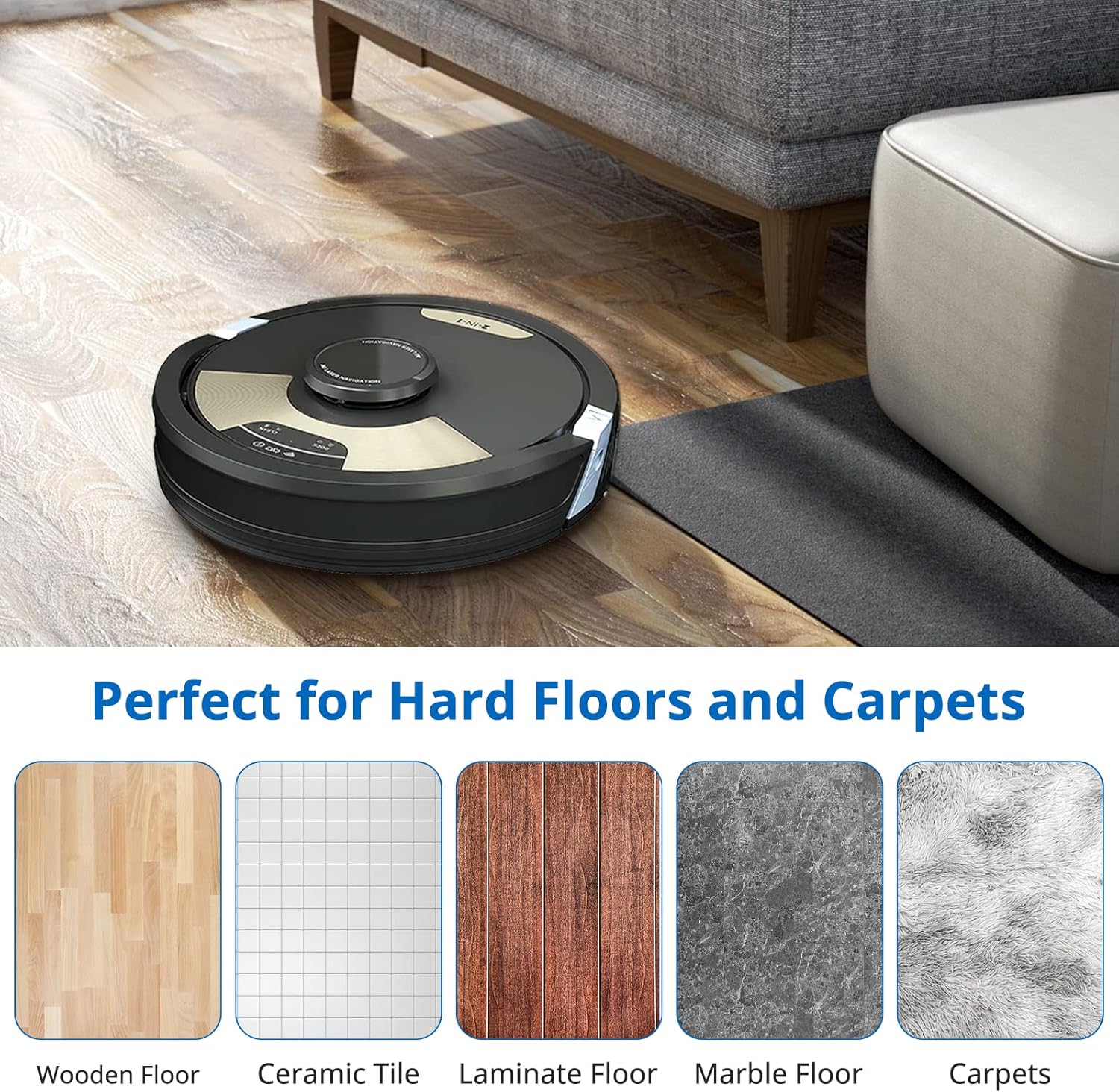 AV2610WA RV2610WA Vacuum Mop Replacement Pads Compatible with Shark RV2610WA AV2610WA RV2620WD RV2410WD AI Ultra 2- in-1 Robot Vacuum, Washable Reusable Microfiber Soft Pads, 6 Pack - Image 6