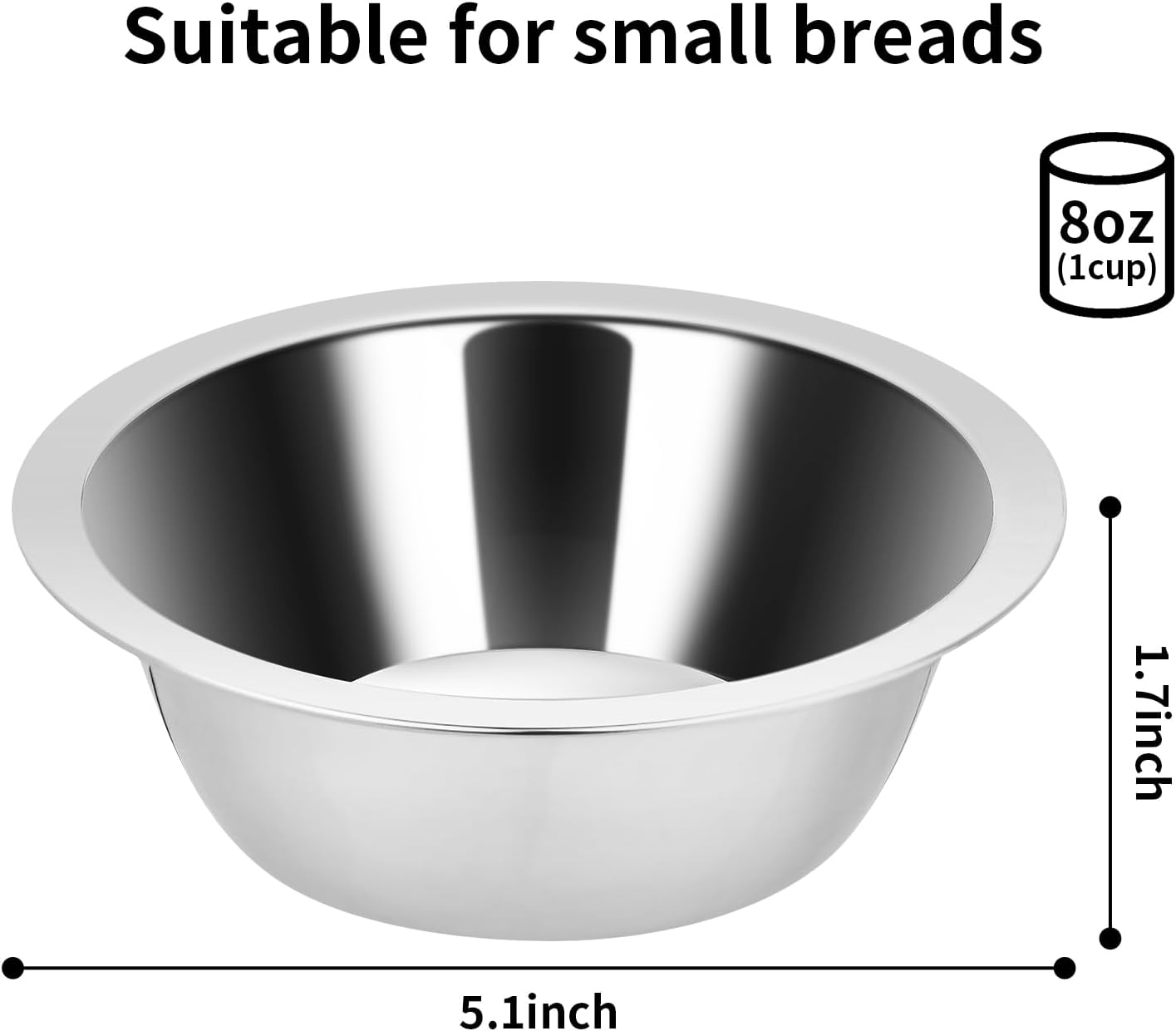 2PCS Kennel Water Bowl Hanging,Stainless Steel Puppy Bowls for Small Dog Cage,Kennel, Crate, Catio Accessories,Dog Crate Water Bowl Dish Feeder Food Holder No Spill(8oz/1cup) - Image 2