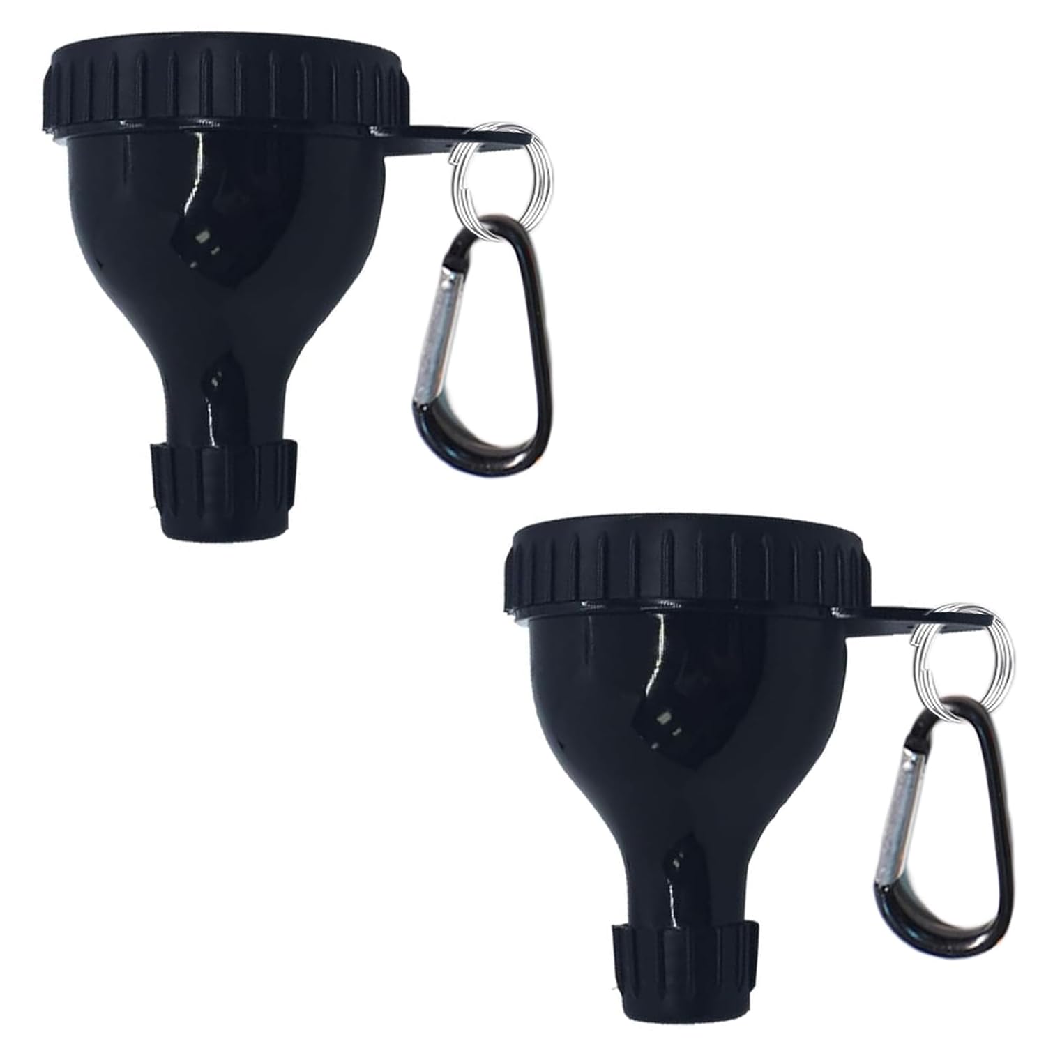 2 Pack Protein Powder Container to Go - Mini Funnel with Keychain and Keyring, Water Bottle Funnel for Shakers - Image 1