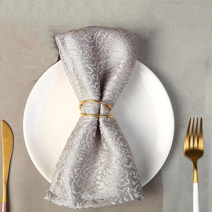 Gold Napkin Rings-12 PCS l Spiral Napkin Rings(Spiral) Napkin Holders Buckles for Family Dinner, Wedding, Party,Table Decorations - Image 4