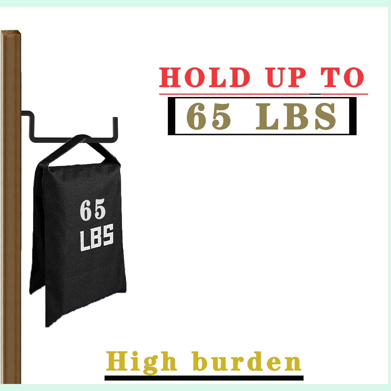 4 Pack Ladder Hooks-Bike Hooks(Black) Ladder Hanger for Ladder, Bike, Folding Chair, Cord, Hose, Wheelbarrow, Ideal Tool Organizer for Garage Wall Storage - Image 3