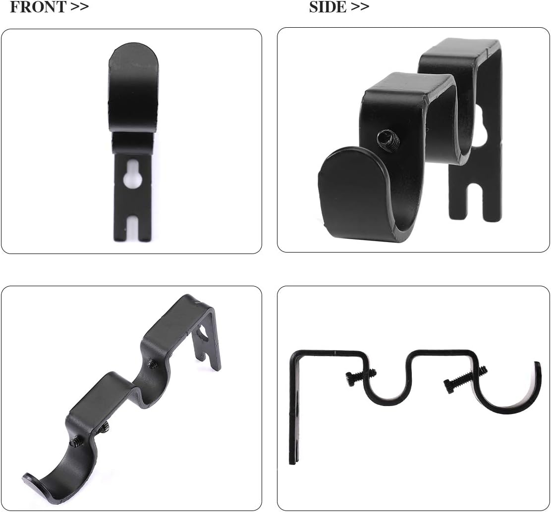 Heavy Duty Double Curtain Rod Brackets, 1