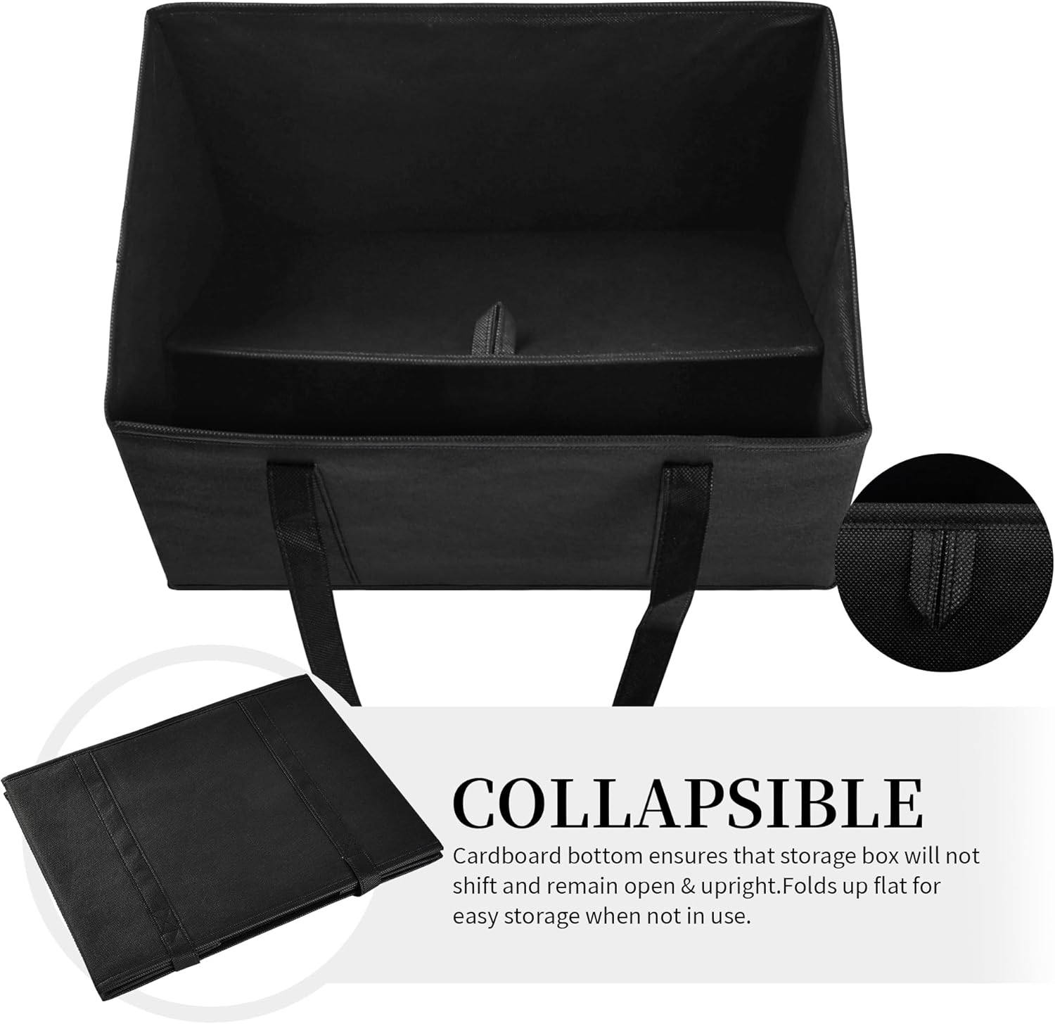 Reusable Grocery Bags, Folding Shopping Bags with reinforced Bottom & Handles, Heavy Duty Reusable Bags for Groceries - Image 6