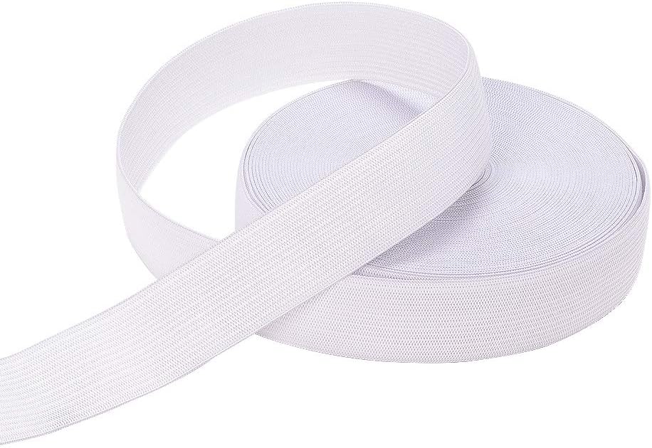 Elastic Bands for Sewing White 1 Inch 12 Yard High Elasticity Knit Spool Sewing Band for Waistbands Pants Clothes and Crafts DIY, - Image 2