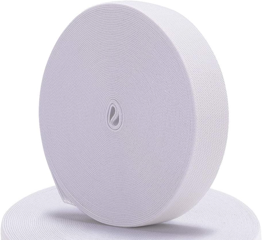 Elastic Bands for Sewing White 1 Inch 12 Yard High Elasticity Knit Spool Sewing Band for Waistbands Pants Clothes and Crafts DIY, - Image 3