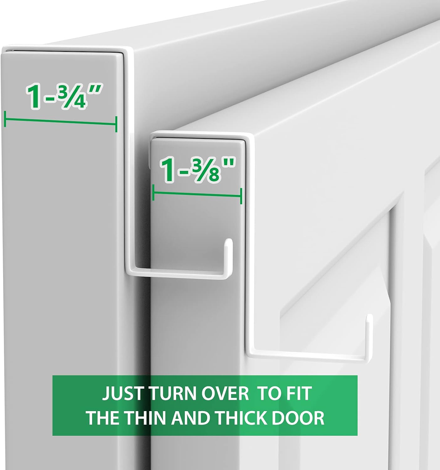 Over The Door Hooks 10 Pack, Z-Shaped Door Hanger Hook Fits The 1 3/8