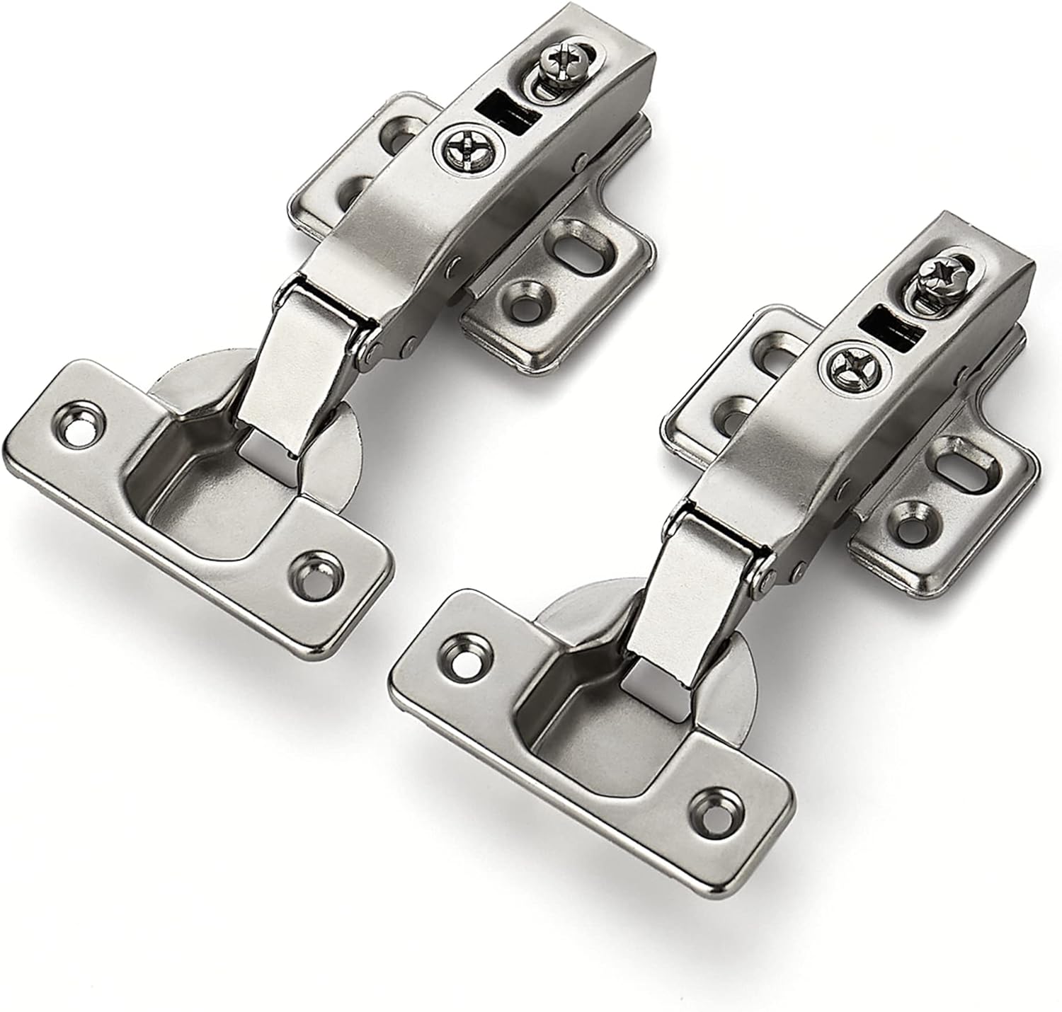 10 Pack 5 Pairs European Kitchen Cabinet Hinges Soft Close Full Overlay Cabinet Door Hinges Heavy-Duty Frameless Adjustable Concealed Cabinet Cup Hinge - Image 1