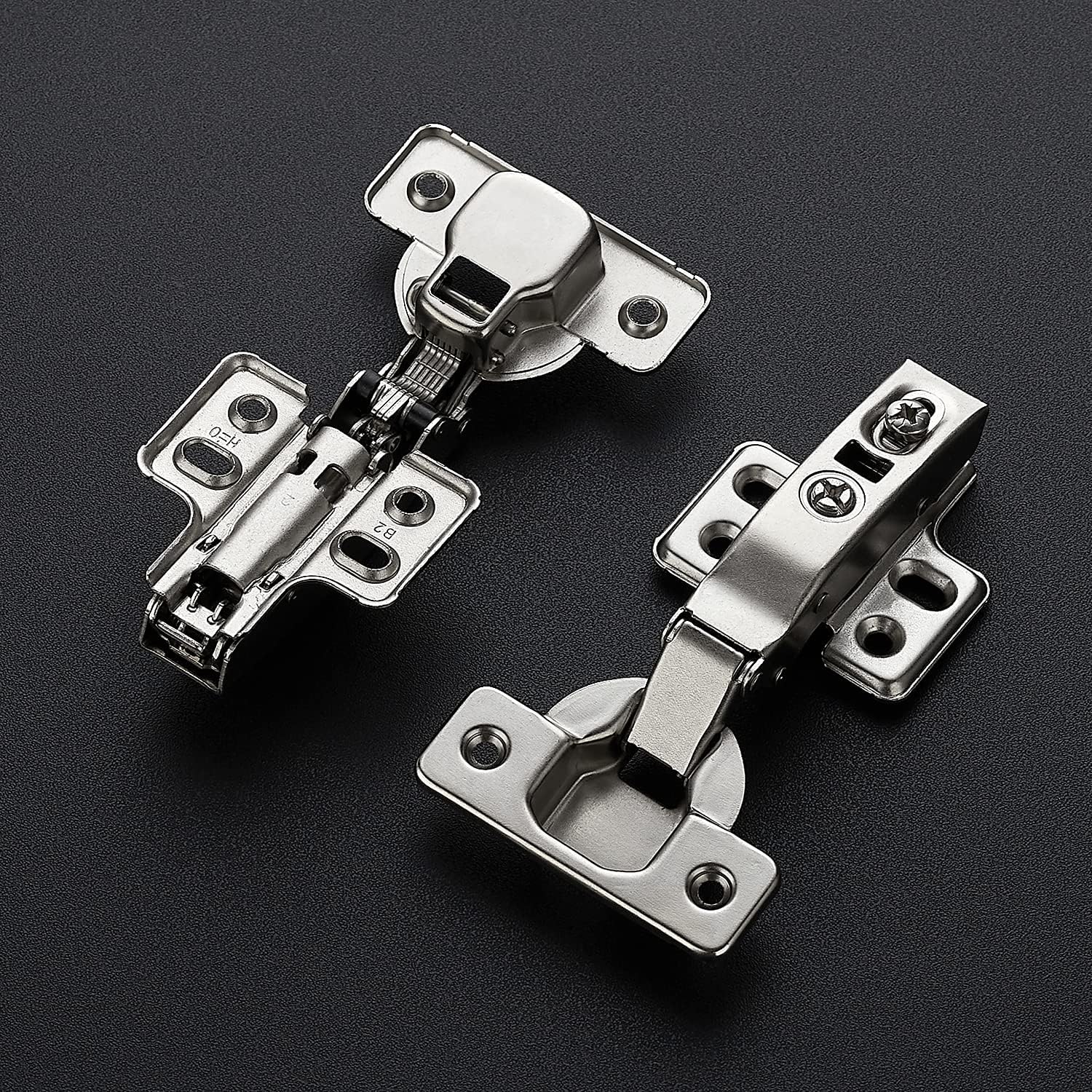 10 Pack 5 Pairs European Kitchen Cabinet Hinges Soft Close Full Overlay Cabinet Door Hinges Heavy-Duty Frameless Adjustable Concealed Cabinet Cup Hinge - Image 2