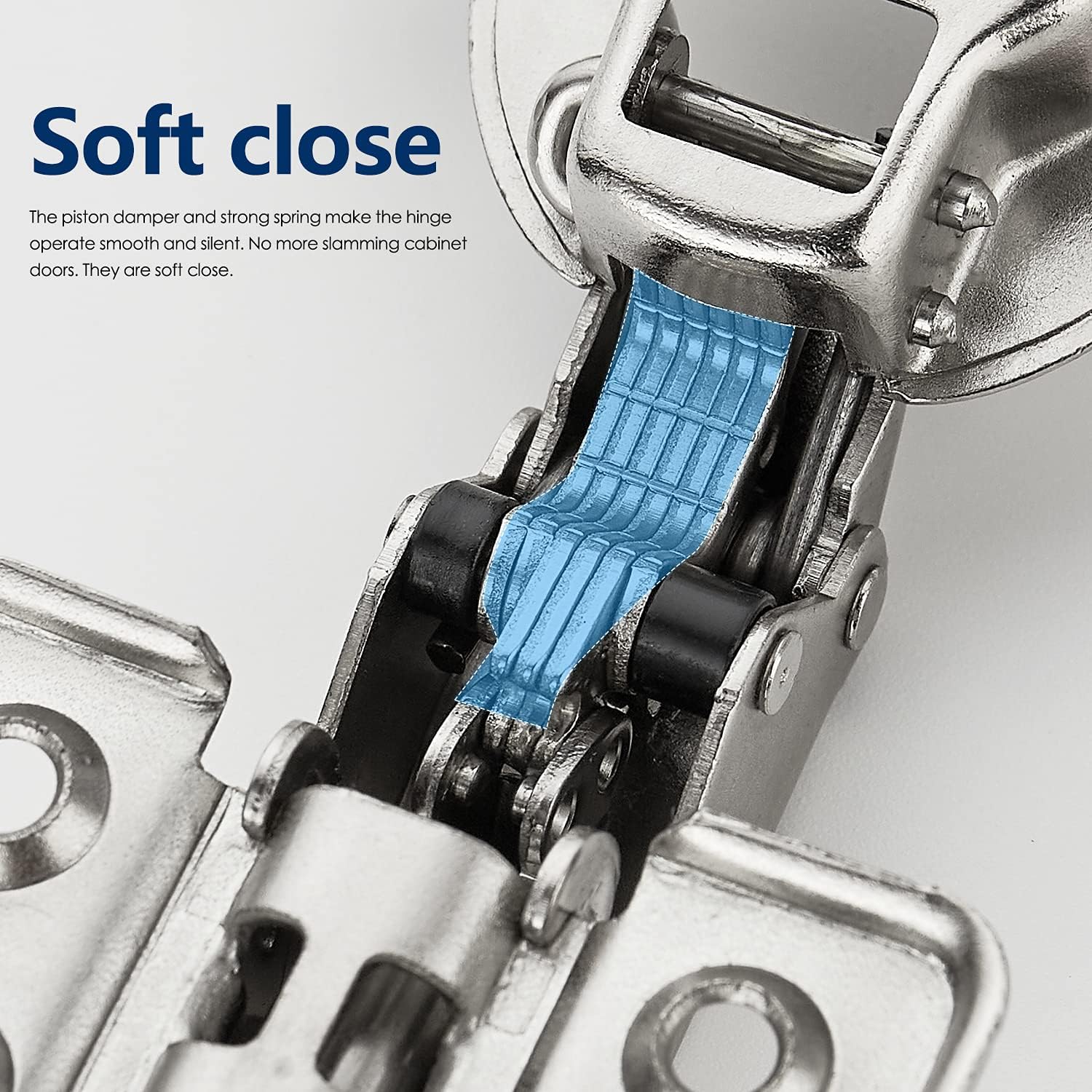 10 Pack 5 Pairs European Kitchen Cabinet Hinges Soft Close Full Overlay Cabinet Door Hinges Heavy-Duty Frameless Adjustable Concealed Cabinet Cup Hinge - Image 3
