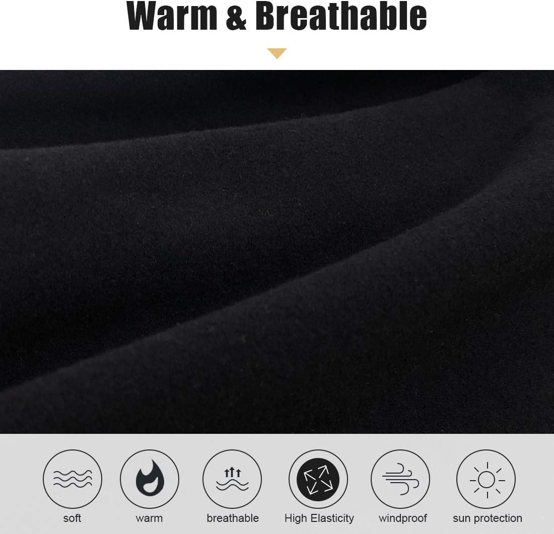 2 Pack Winter Neck Warmer Gaiter,Soft Fleece Windproof Face Cover Mask Scarf Bandana for Men & Women Outdoor Sports - Image 3