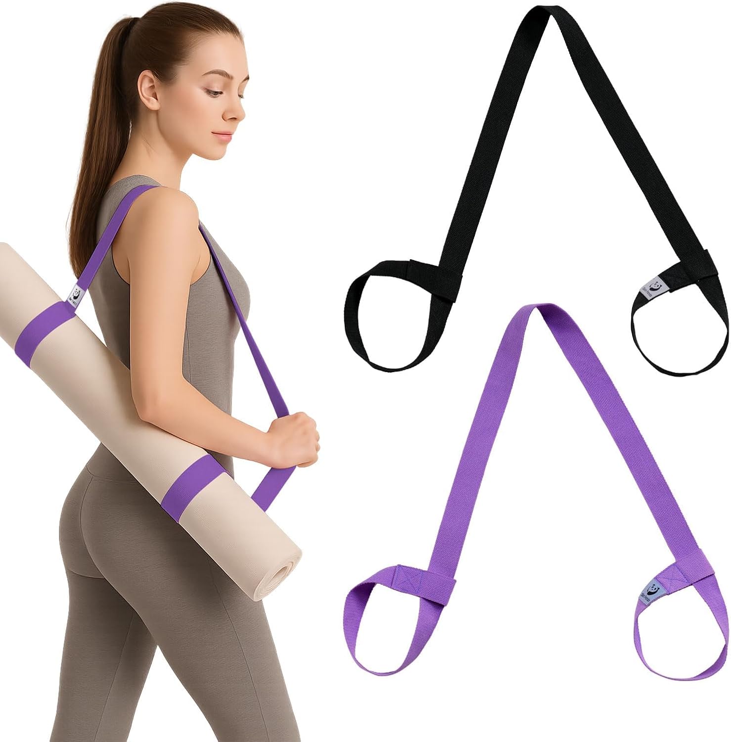 Yoga Mat Straps for Carrying, Adjustable Yoga Mat Carrier Sling Fits All Mats(Mat Not Included) - Image 1