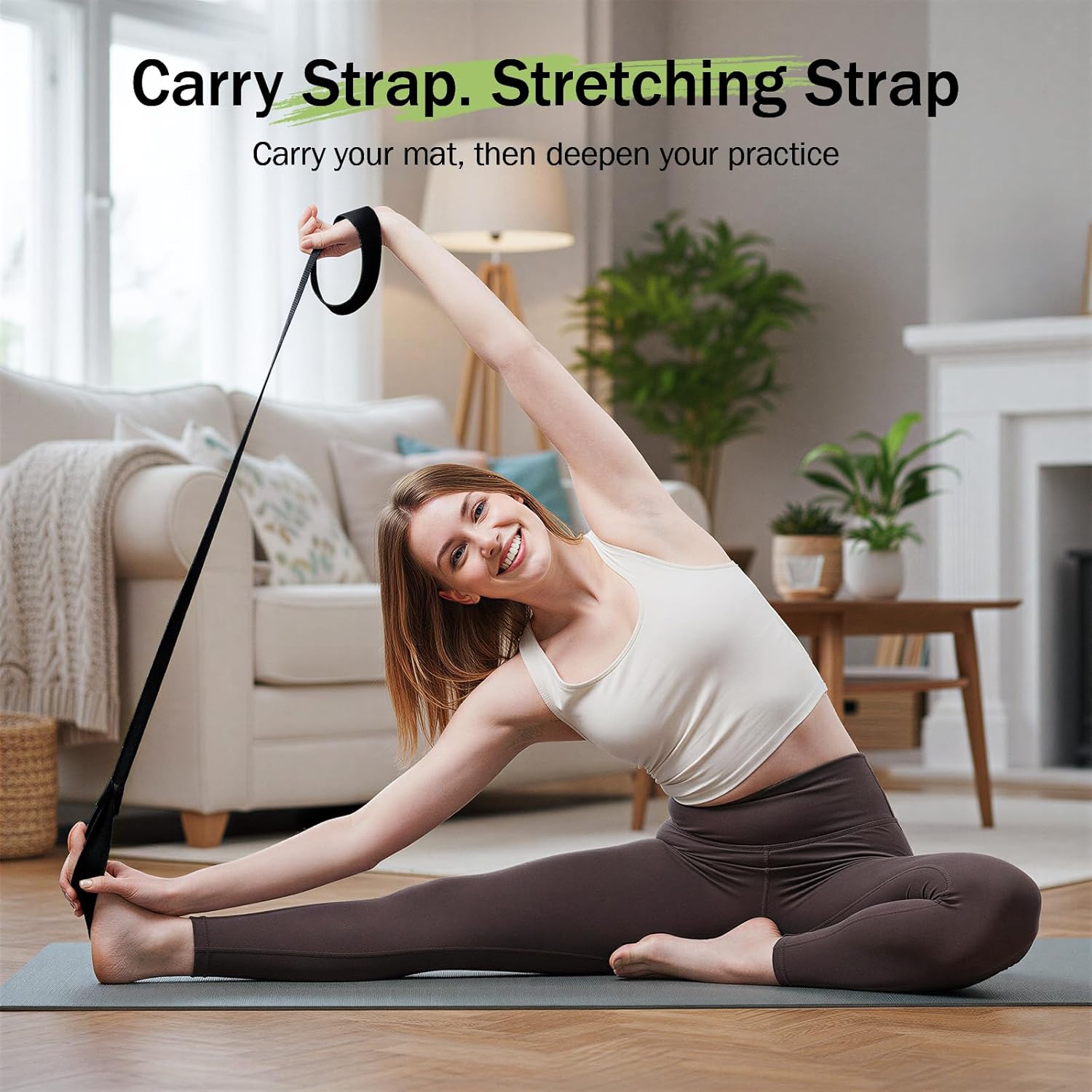 Yoga Mat Straps for Carrying, Adjustable Yoga Mat Carrier Sling Fits All Mats(Mat Not Included) - Image 5