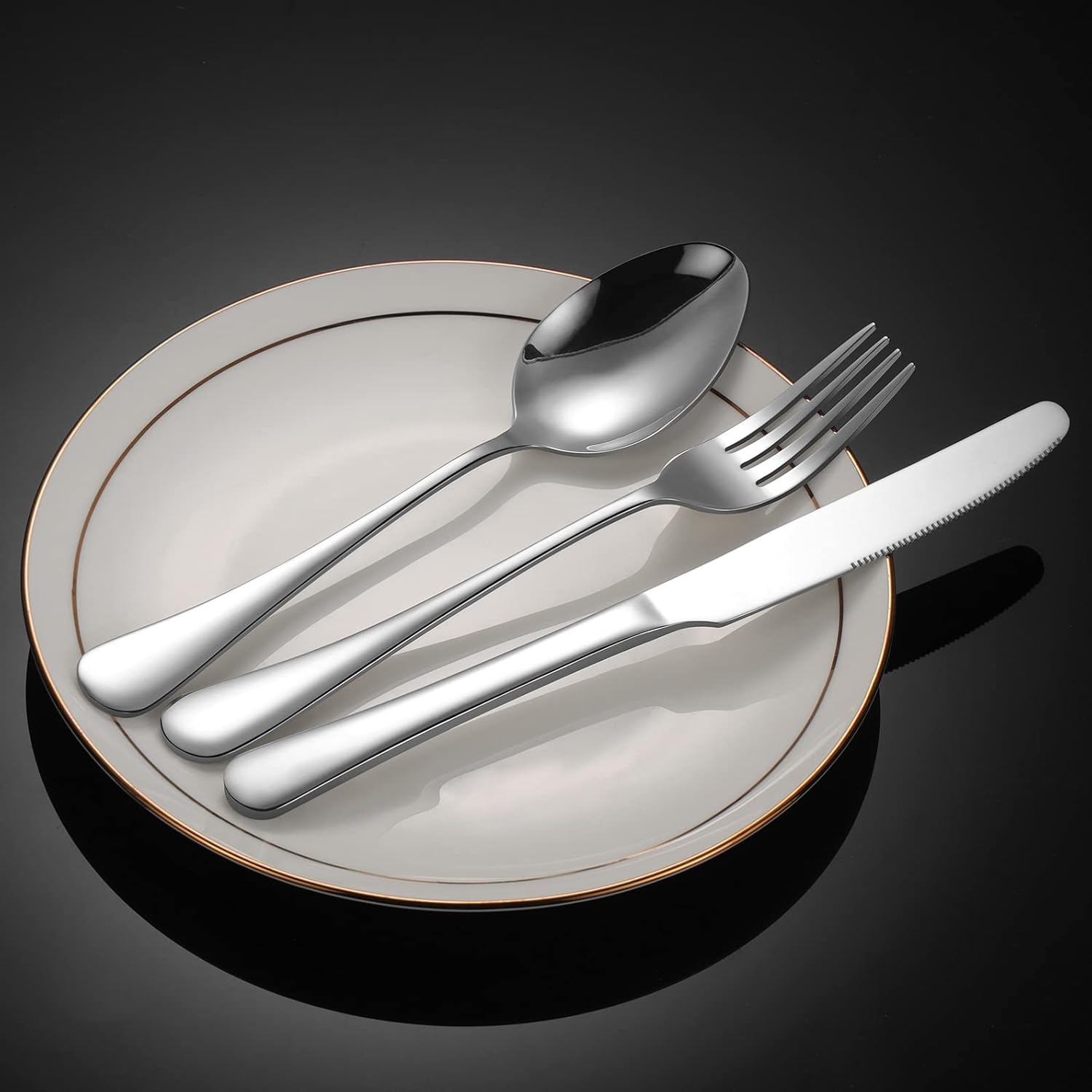 Set of 12, Stainless Steel Dinner Forks Silverware Set, Heavy-Duty Dinner Forks (8 Inch) Cutlery Set, Dishwasher Safe (Silver) - Image 4