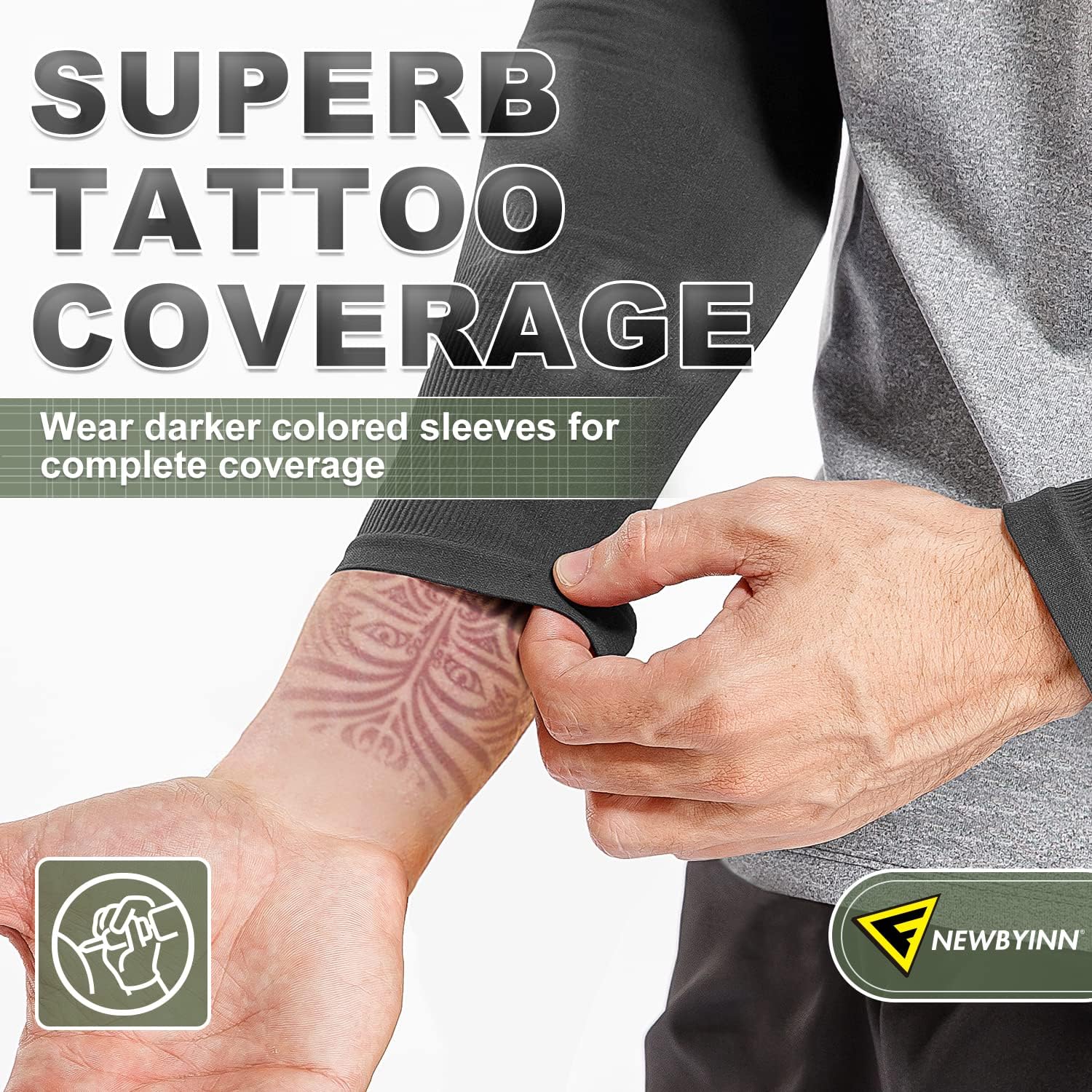 Arm Sleeves for Men Women Youth, UV Sun Protection, Tattoo Cover Up, Cooling, Compression Sports Sleeve - 2 & 4 Pairs - Image 4