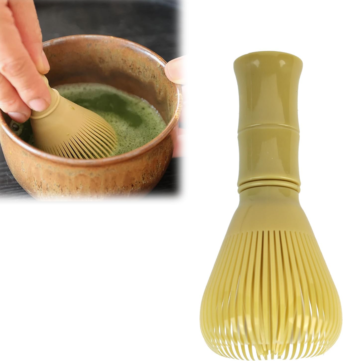 1 Pcs Resin Matcha Whisk, 2.36×4.72inch Food-Grade Durable Chasen for Matcha Powder, Traditional Tool with Easy-Clean Design, Compact Whisk for Home & Travel Use (Whisk) - Image 1