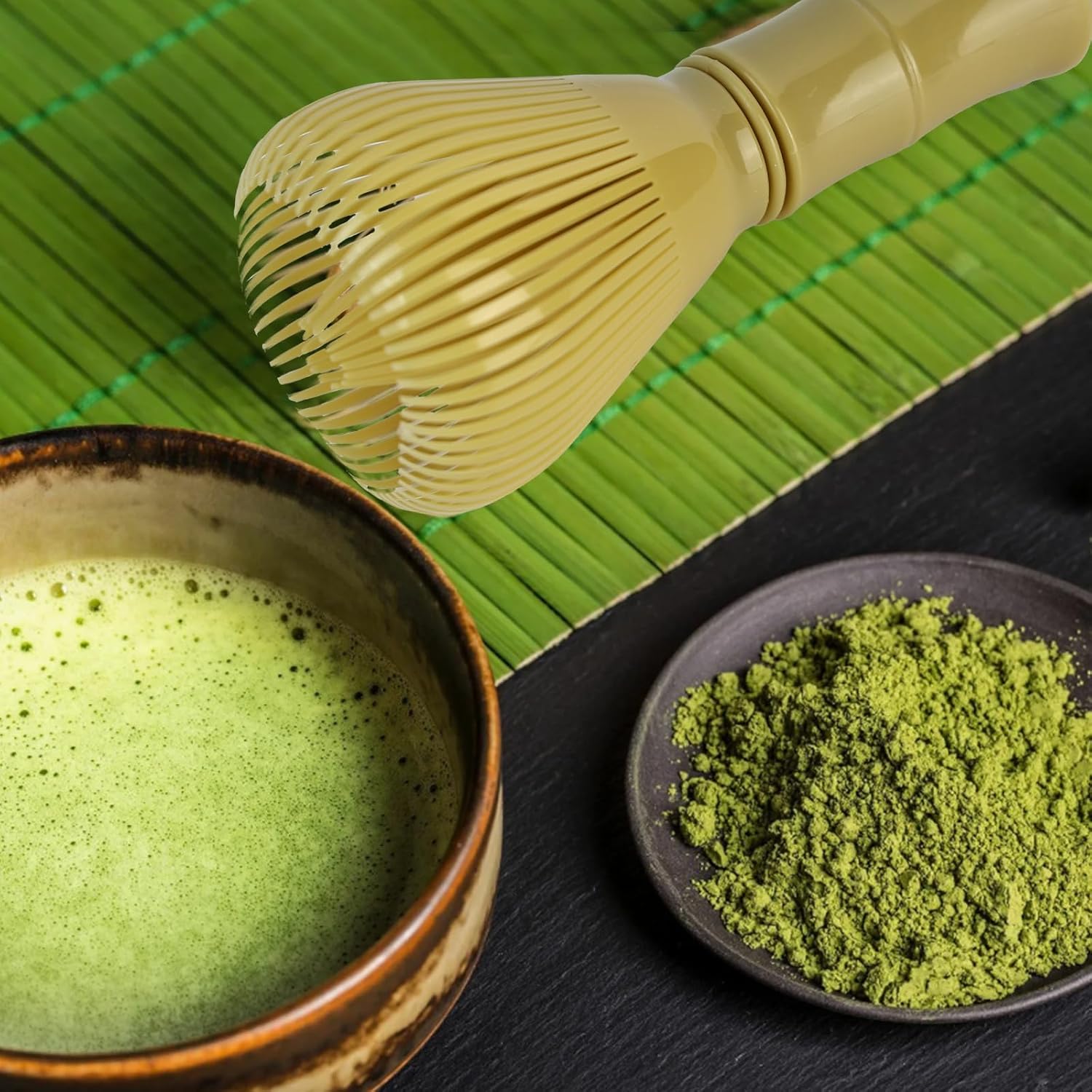1 Pcs Resin Matcha Whisk, 2.36×4.72inch Food-Grade Durable Chasen for Matcha Powder, Traditional Tool with Easy-Clean Design, Compact Whisk for Home & Travel Use (Whisk) - Image 3
