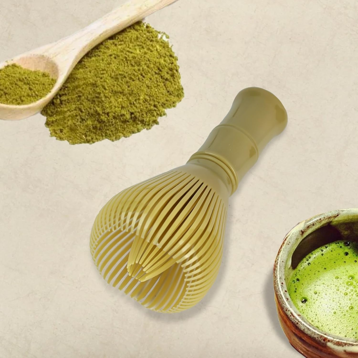 1 Pcs Resin Matcha Whisk, 2.36×4.72inch Food-Grade Durable Chasen for Matcha Powder, Traditional Tool with Easy-Clean Design, Compact Whisk for Home & Travel Use (Whisk) - Image 6