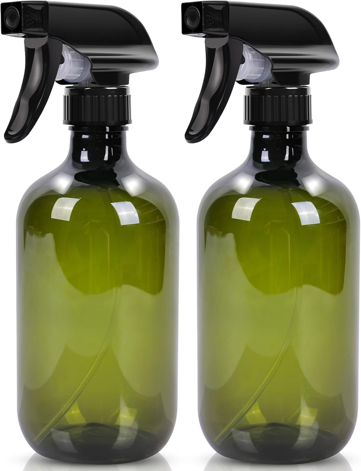 Cleaning Spray Bottles for Plants Misters for Inside, 2 Pack 16.9 oz Squirt Bottle, Water Spray Bottle Mist Sprayer, No Leak Hair Mister Spray Bottle Empty with Adjustable Nozzle (Green) - Image 1